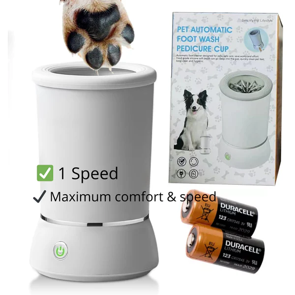 Portable Dog Paw Washer Automatic Pet Paw Cleaner Electric Paw Massager USB Rechargeable Designed for Small to Medium Dogs Cats