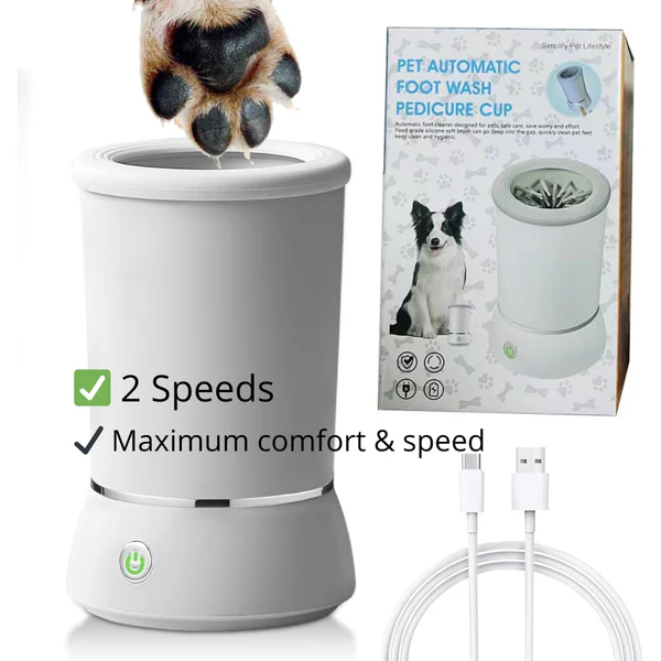 Portable Dog Paw Washer Automatic Pet Paw Cleaner Electric Paw Massager USB Rechargeable Designed for Small to Medium Dogs Cats