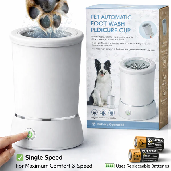 Portable Dog Paw Washer Automatic Pet Paw Cleaner Electric Paw Massager USB Rechargeable Designed for Small to Medium Dogs Cats