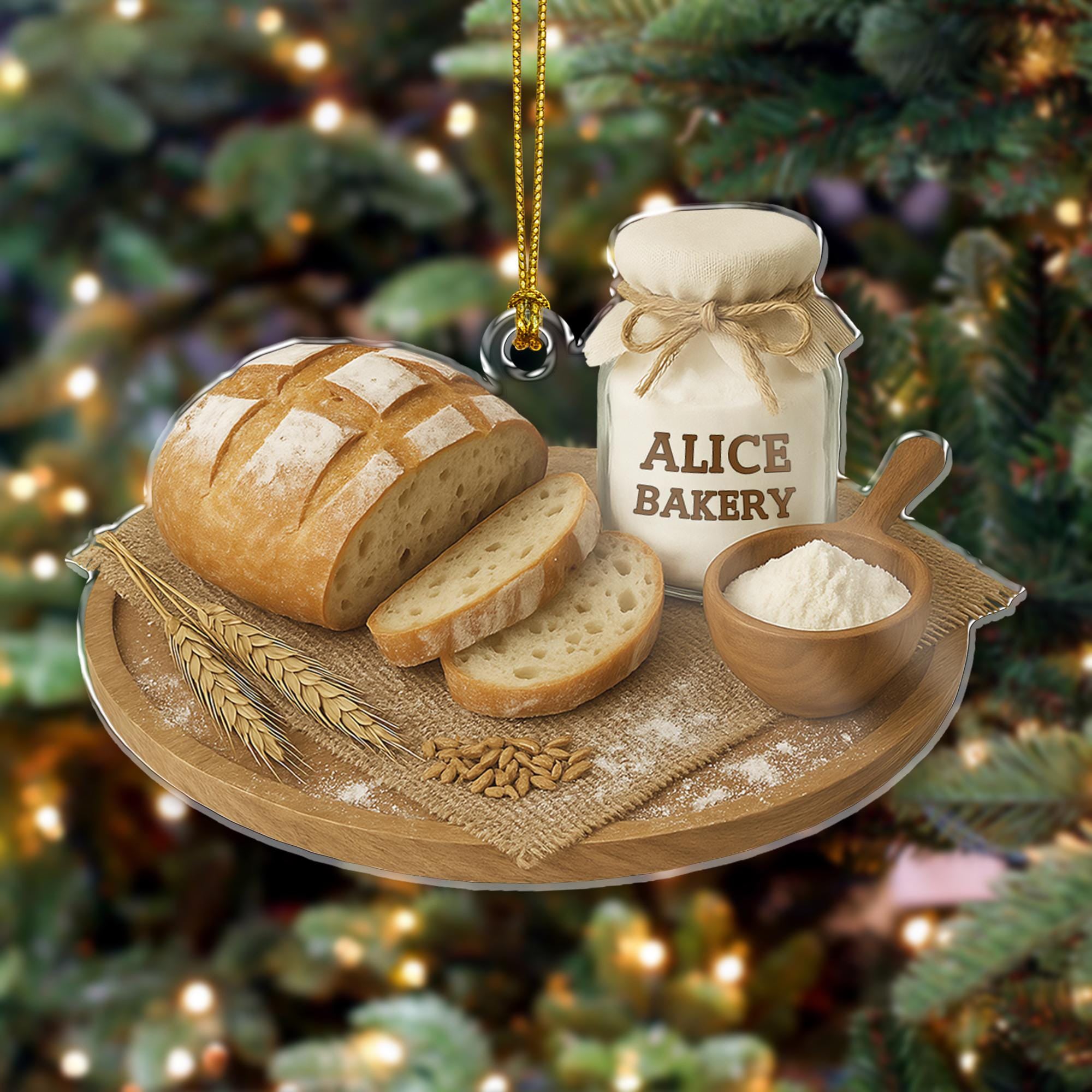 Personalized Sourdough Bread Ornament 2025 Kitchen Keepsake, Christmas Gift for Bakers
