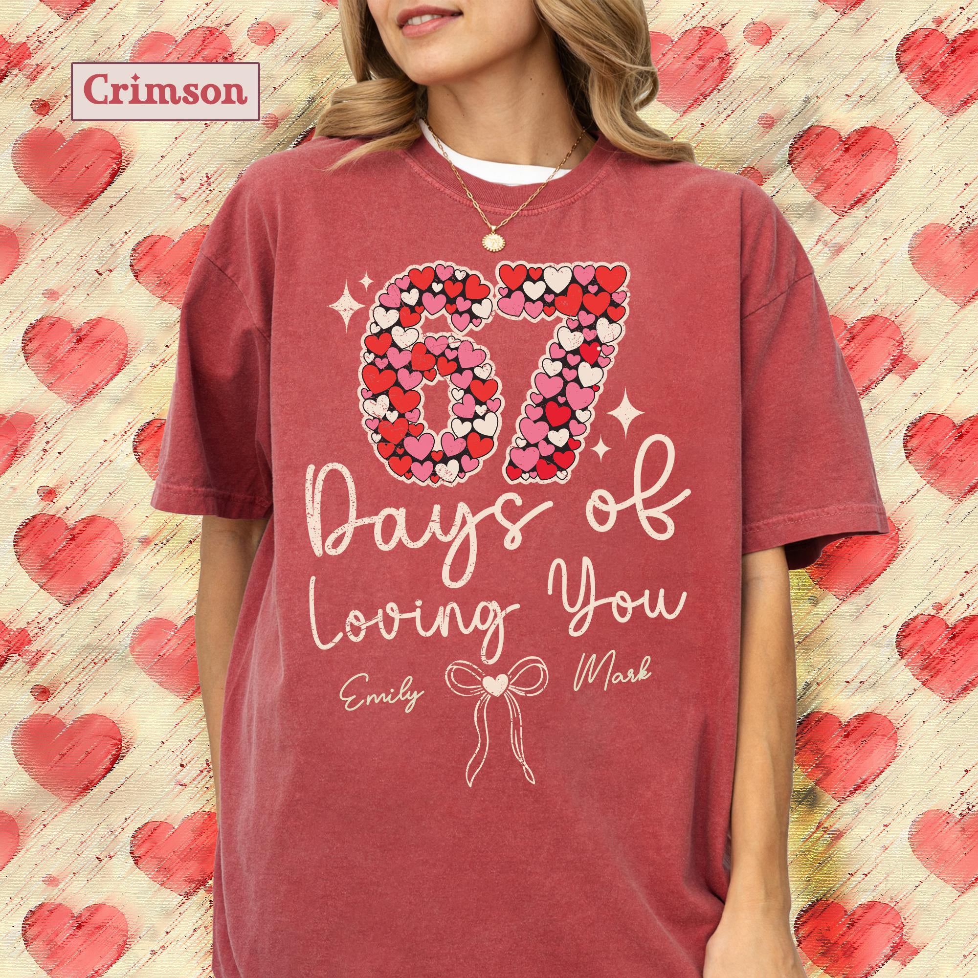 67 Valentine Meme Shirt | Six Seven Valentines Day T-shirt | 6 7 Heart Themed | Couple Tee