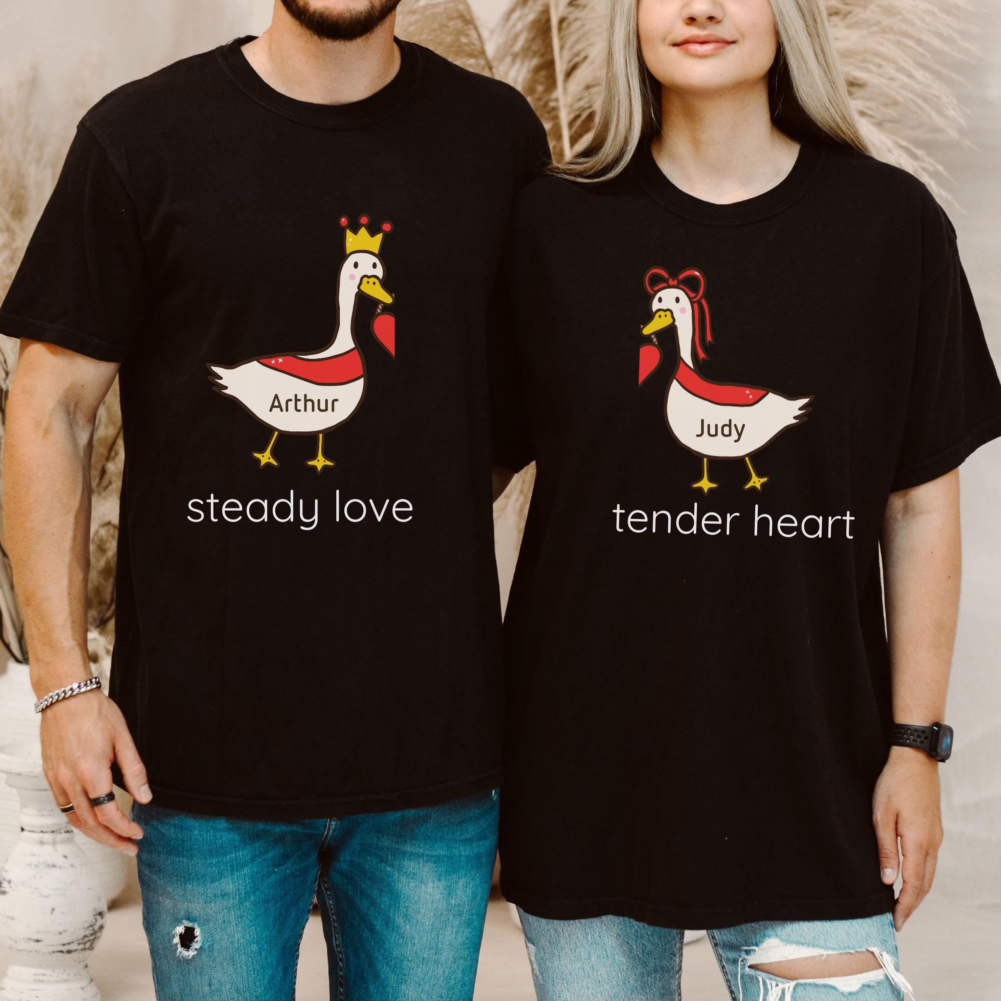 Funny Couple Shirts for Valentine’s Day Comfort Colors,Gift for Husband and Wife Girlfriend Boyfriend Mom Dad,Funny Couple Gift,Goose Shirts