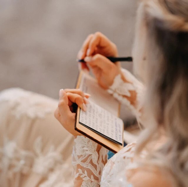 Wedding Vow Books, Vow Booklet, His and Her Vow Books, Wedding Ceremony Books, Our Vows, Custom Wooden Vow Books | Single Book or Set of 2