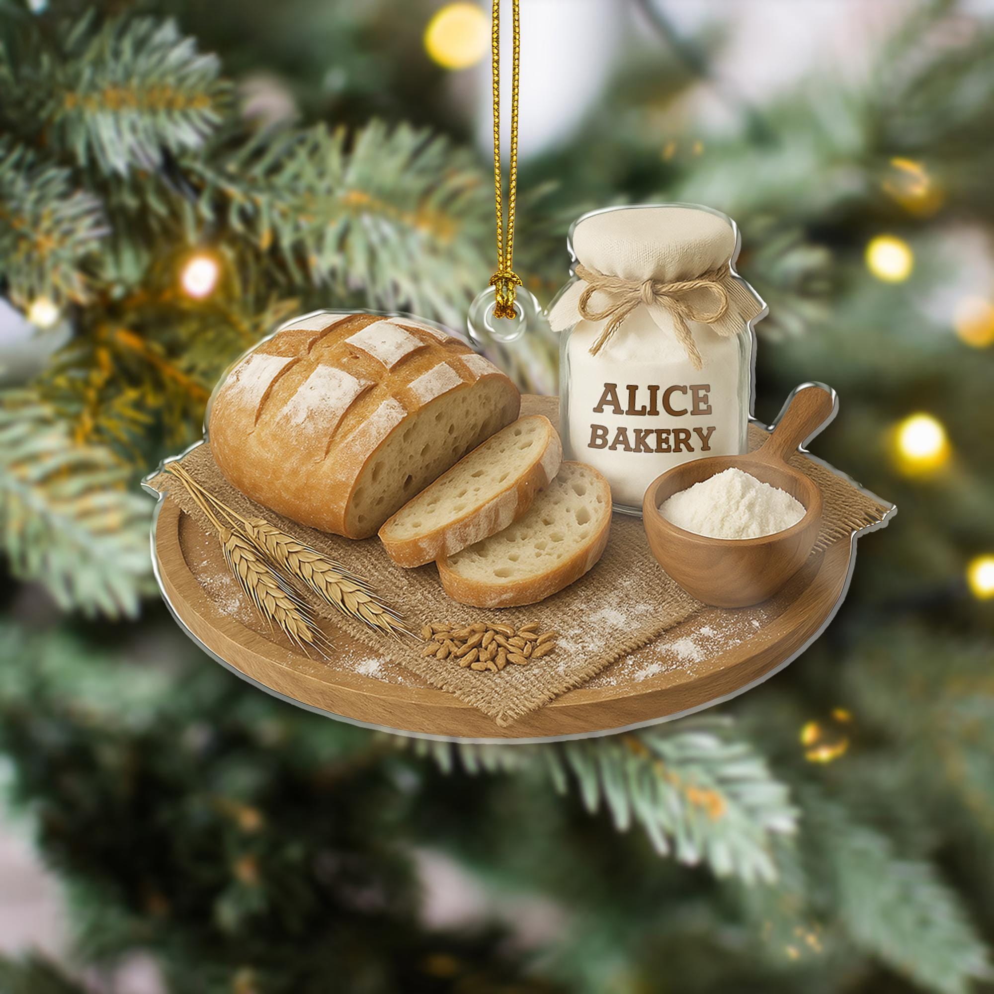 Personalized Sourdough Bread Ornament 2025 Kitchen Keepsake, Christmas Gift for Bakers