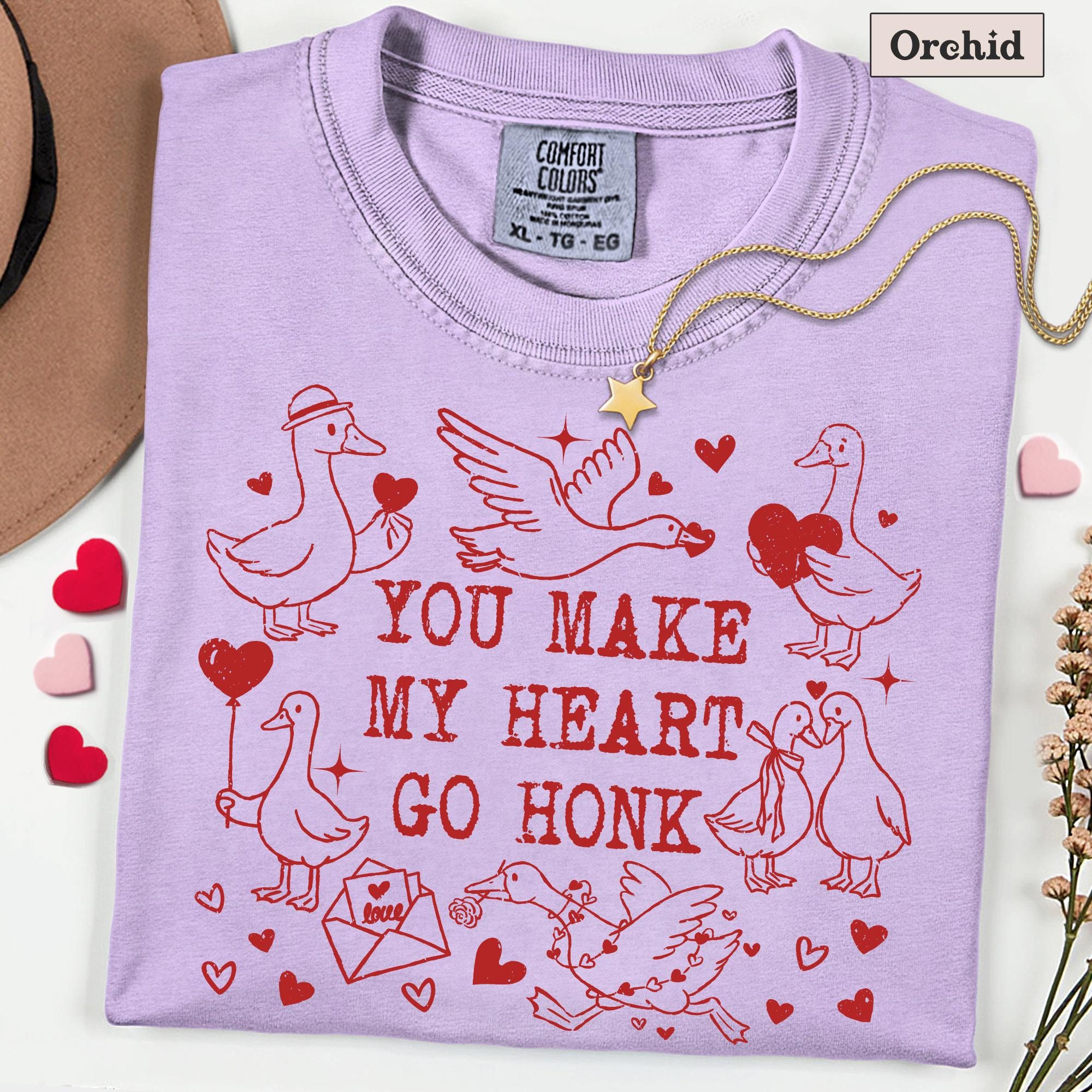 You Make My Heart Go Honk shirt, Valentine Goose T-shirt, Goose valentines Tee, Gift for Here