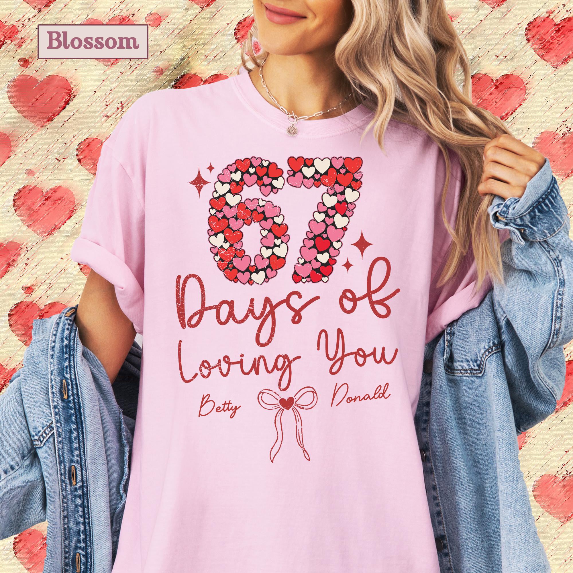 67 Valentine Meme Shirt | Six Seven Valentines Day T-shirt | 6 7 Heart Themed | Couple Tee