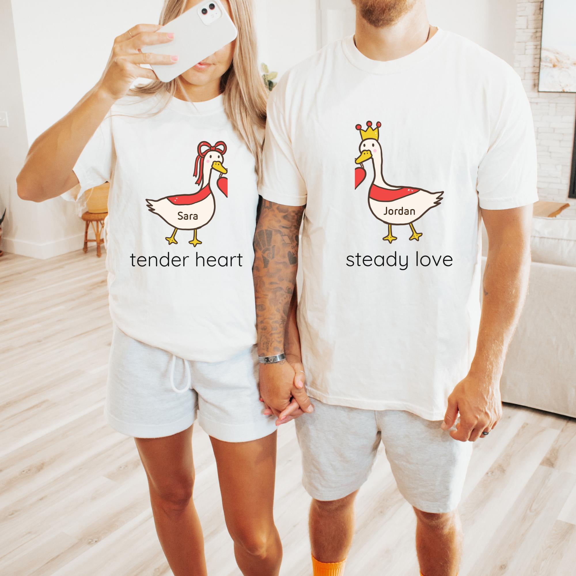 Funny Couple Shirts for Valentine’s Day Comfort Colors,Gift for Husband and Wife Girlfriend Boyfriend Mom Dad,Funny Couple Gift,Goose Shirts
