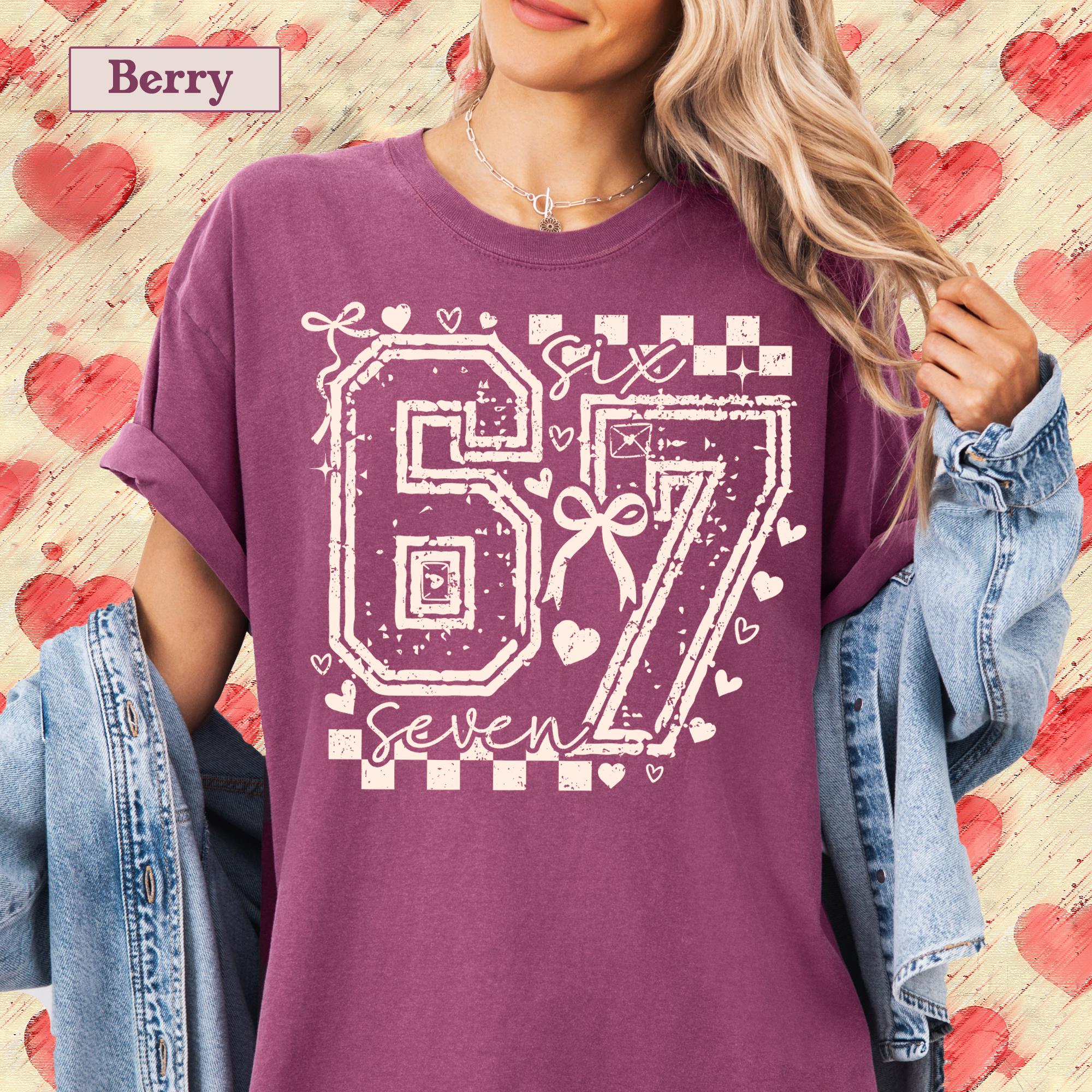 67 Meme Valentine Shirt, Six Seven Valentines Tshirt, 6 7 Valentines Day Teacher Tee, Coquette Love