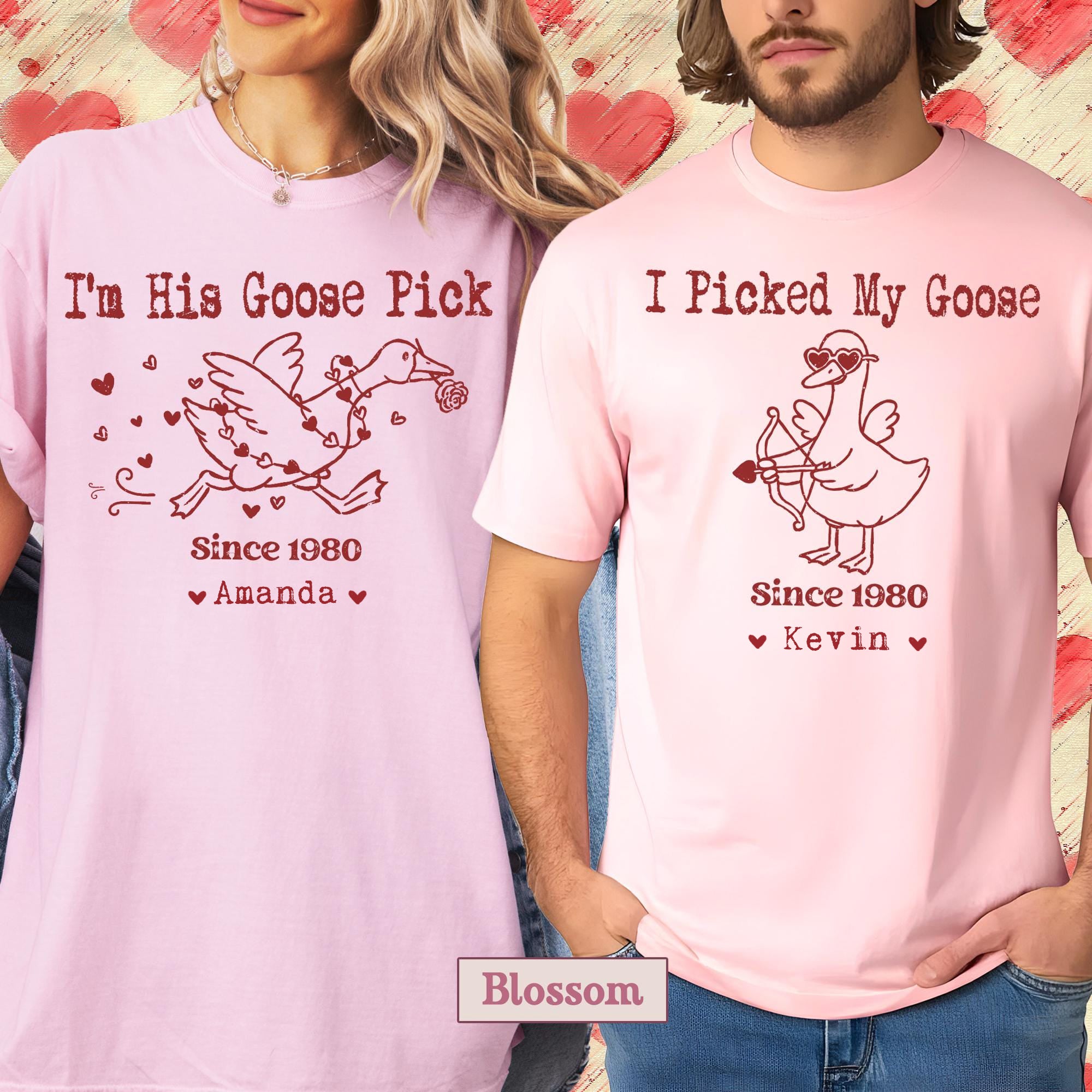 Couple Valentine Shirt, Valentine Goose Tshirt, Matching Valentines Day Tees, Honk Couples Gift