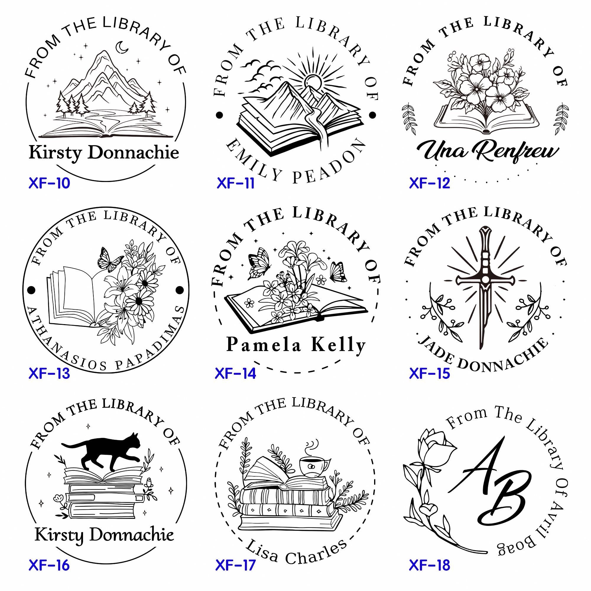 CUSTOM EMBOSSER / book stamp / library embosser /From the Library of embosser/Cat Lover Gifts/Book Lover Gifts