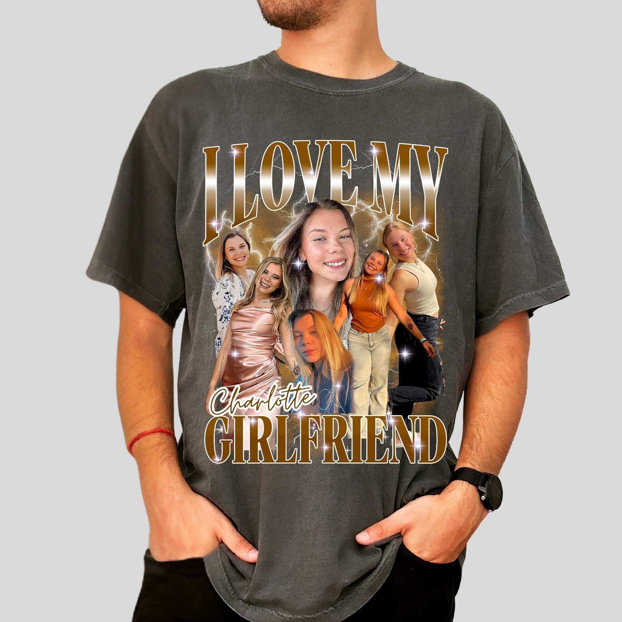 Comfort Colors Custom Girlfriend Shirt, Personalized Birthday Bootleg Shirt, Anniversary Face Shirt, Boyfriend Shirt, Bachelorette Surprise