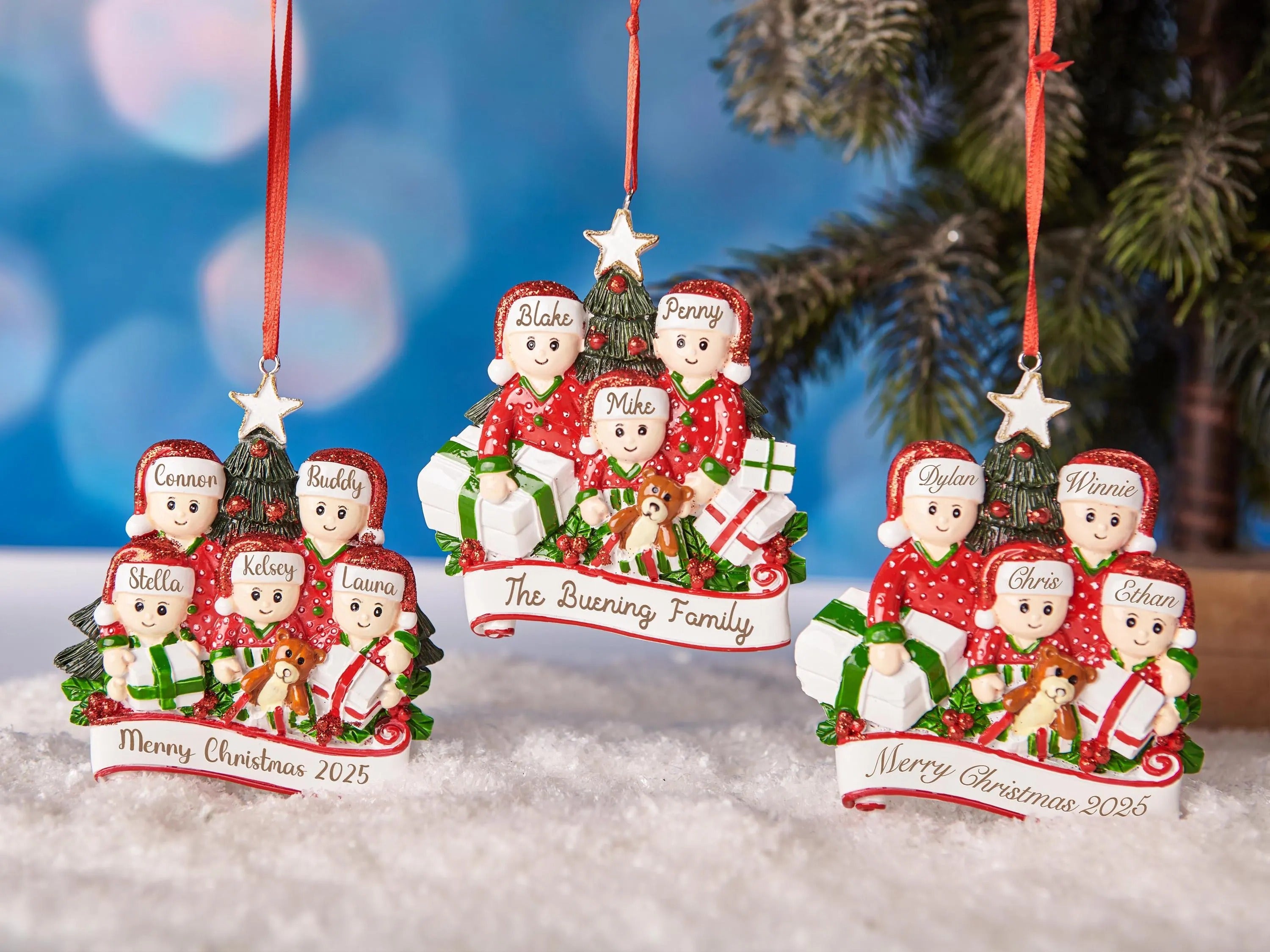 Personalized Family Christmas Ornament,2025 Christmas Ornament, Resin ornament, Custom Family Ornament for Xmas Tree Decor