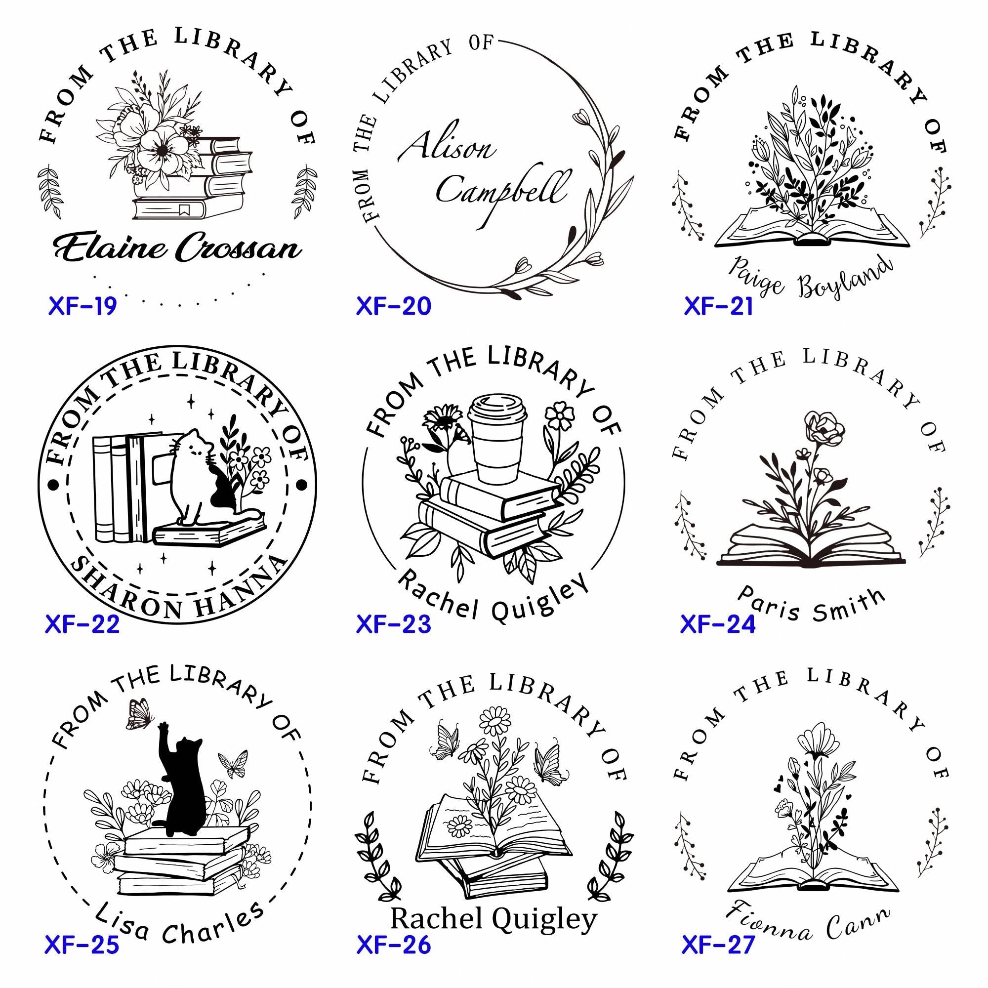 CUSTOM EMBOSSER / book stamp / library embosser /From the Library of embosser/Cat Lover Gifts/Book Lover Gifts