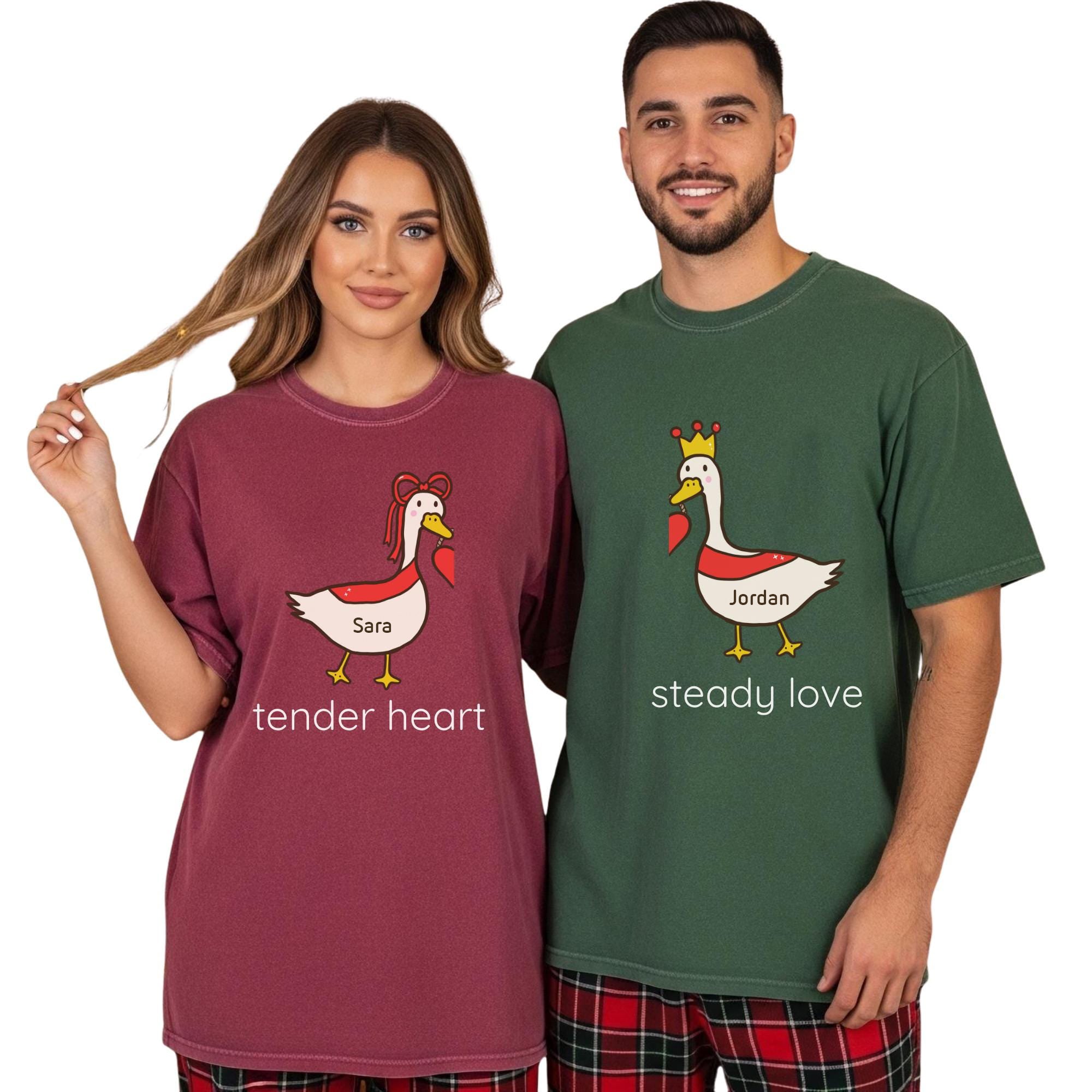 Funny Couple Shirts for Valentine’s Day Comfort Colors,Gift for Husband and Wife Girlfriend Boyfriend Mom Dad,Funny Couple Gift,Goose Shirts