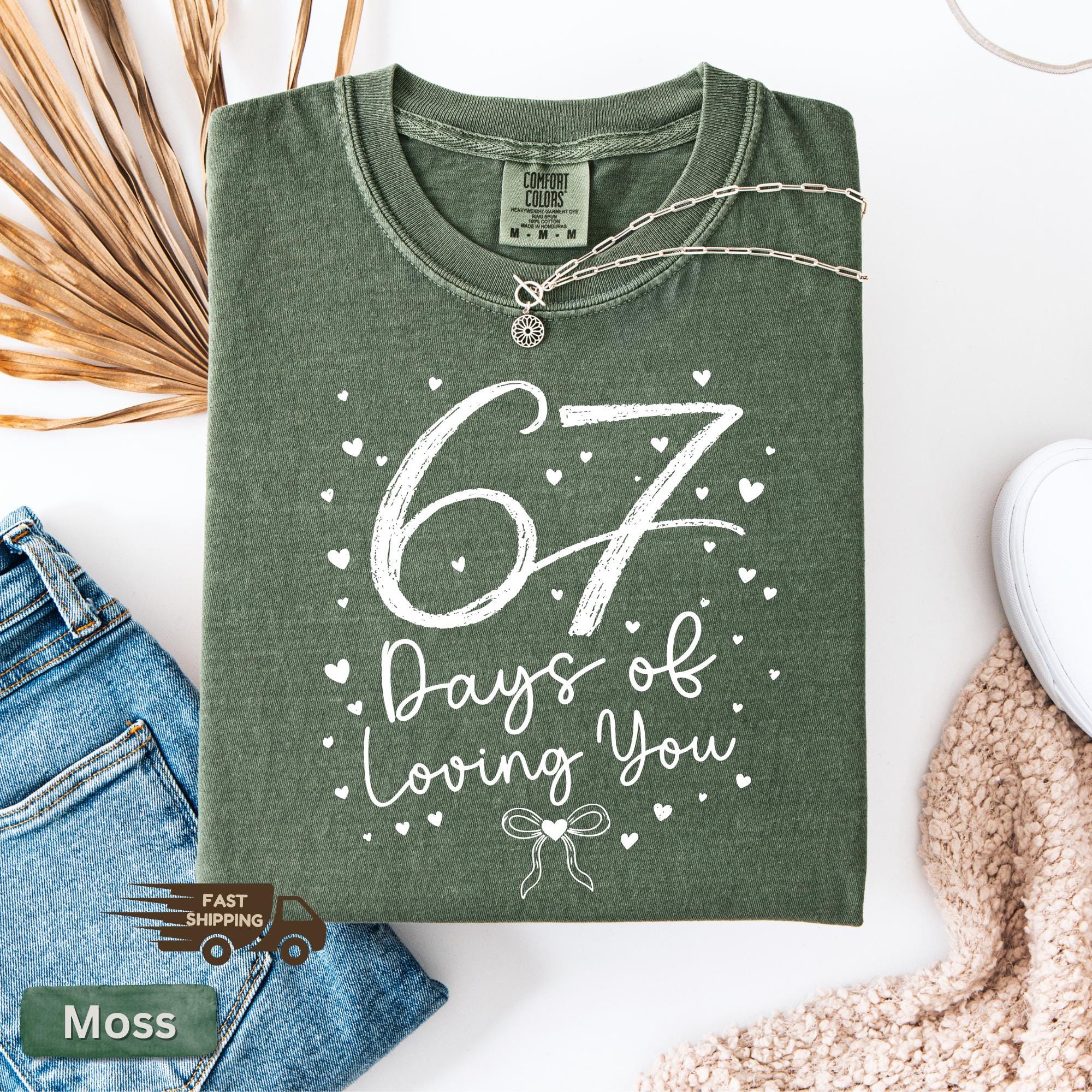 67 Meme Valentine Shirt, Six Seven Valentines Day Sweatshirt, 6 7 Heart Themed Couple Tee, Funny Velentines Gift for Her, 67 Days Of Loving