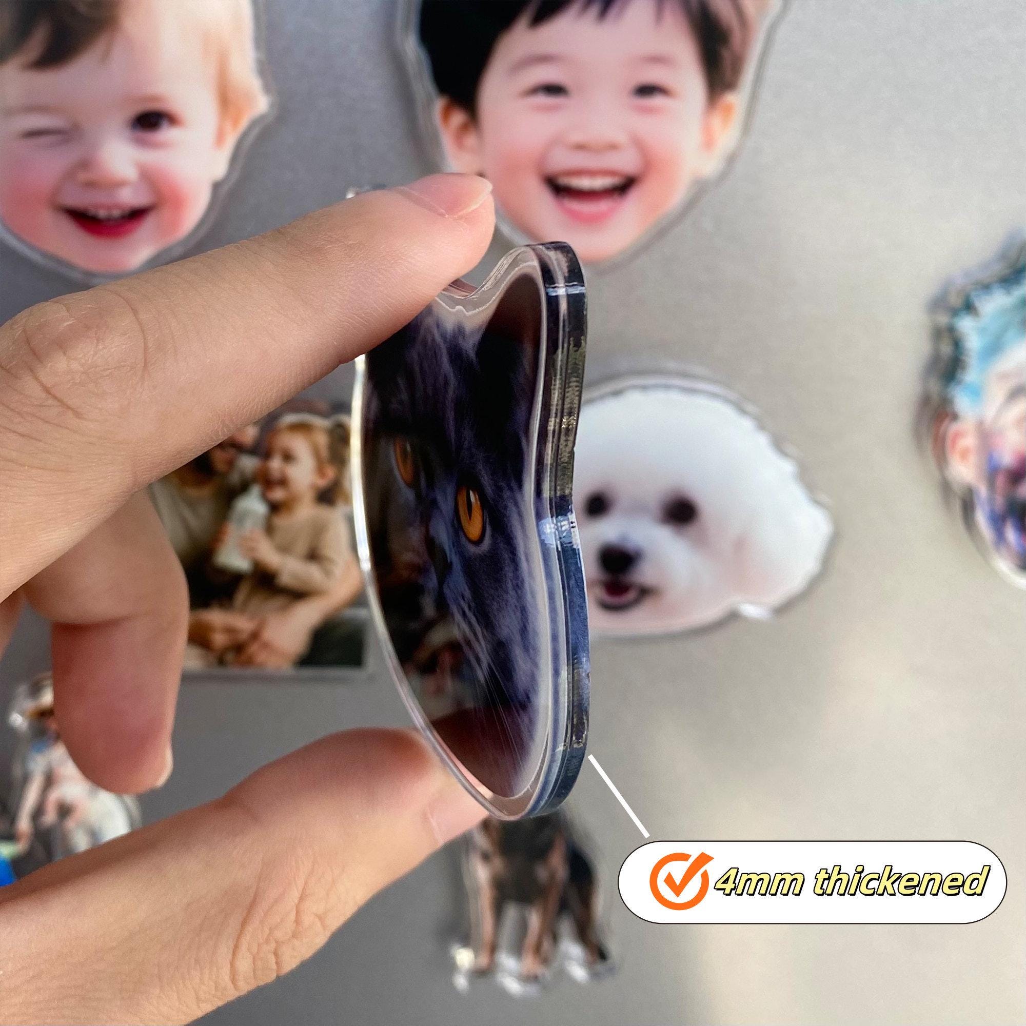 Custom Shaped Fridge Magnet, Photo Refrigerator Magnet, Cut Pet Magnet, Family Vacation Photo Magnet, Face Picture Magnet, Photo Print Gift