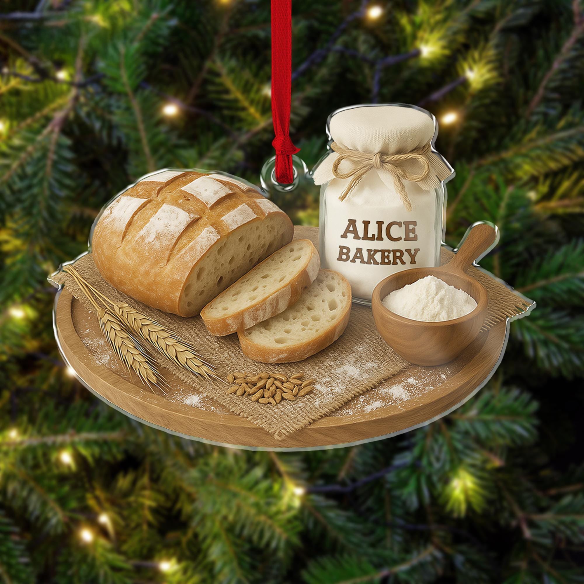 Personalized Sourdough Bread Ornament 2025 Kitchen Keepsake, Christmas Gift for Bakers