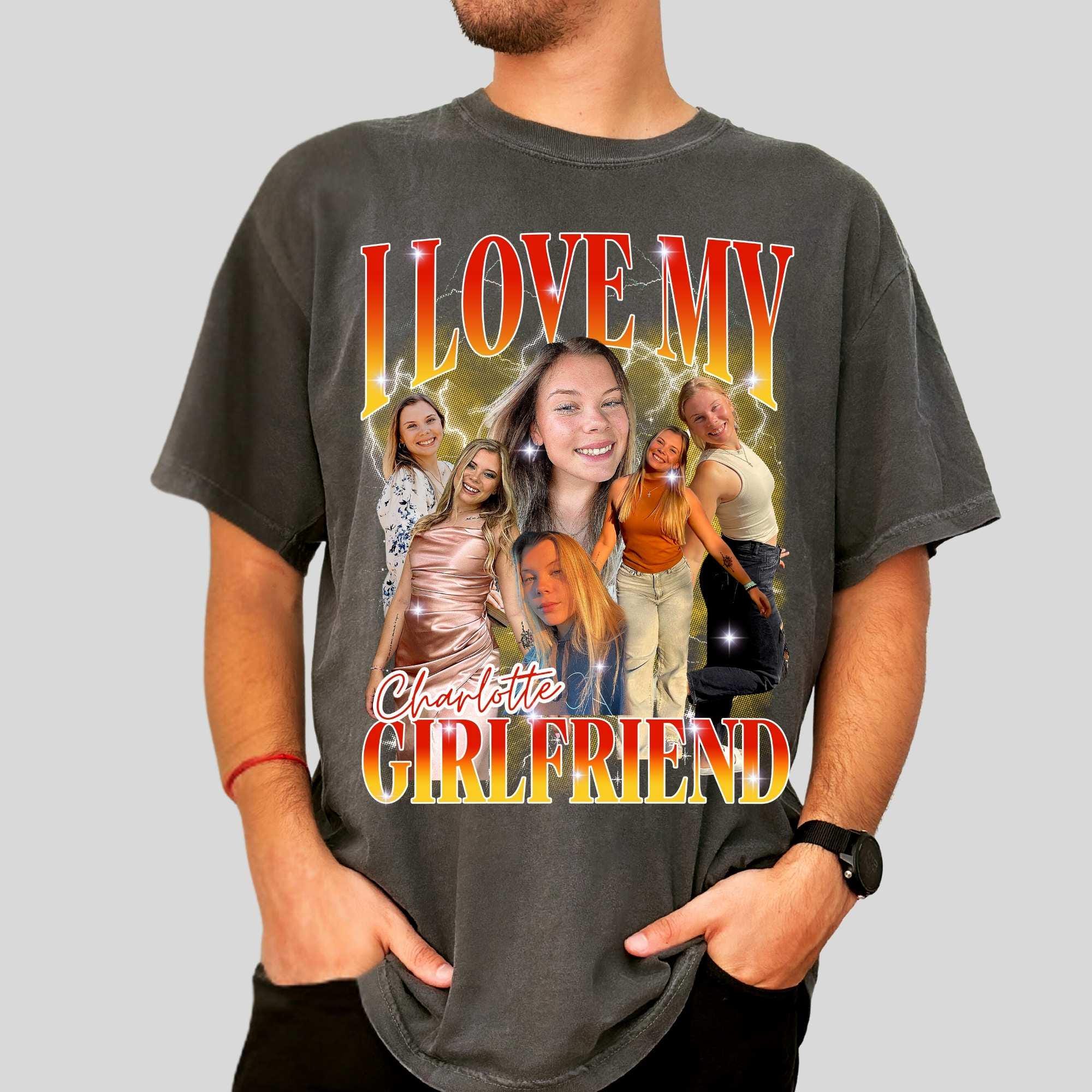 Comfort Colors Custom Girlfriend Shirt, Personalized Birthday Bootleg Shirt, Anniversary Face Shirt, Boyfriend Shirt, Bachelorette Surprise