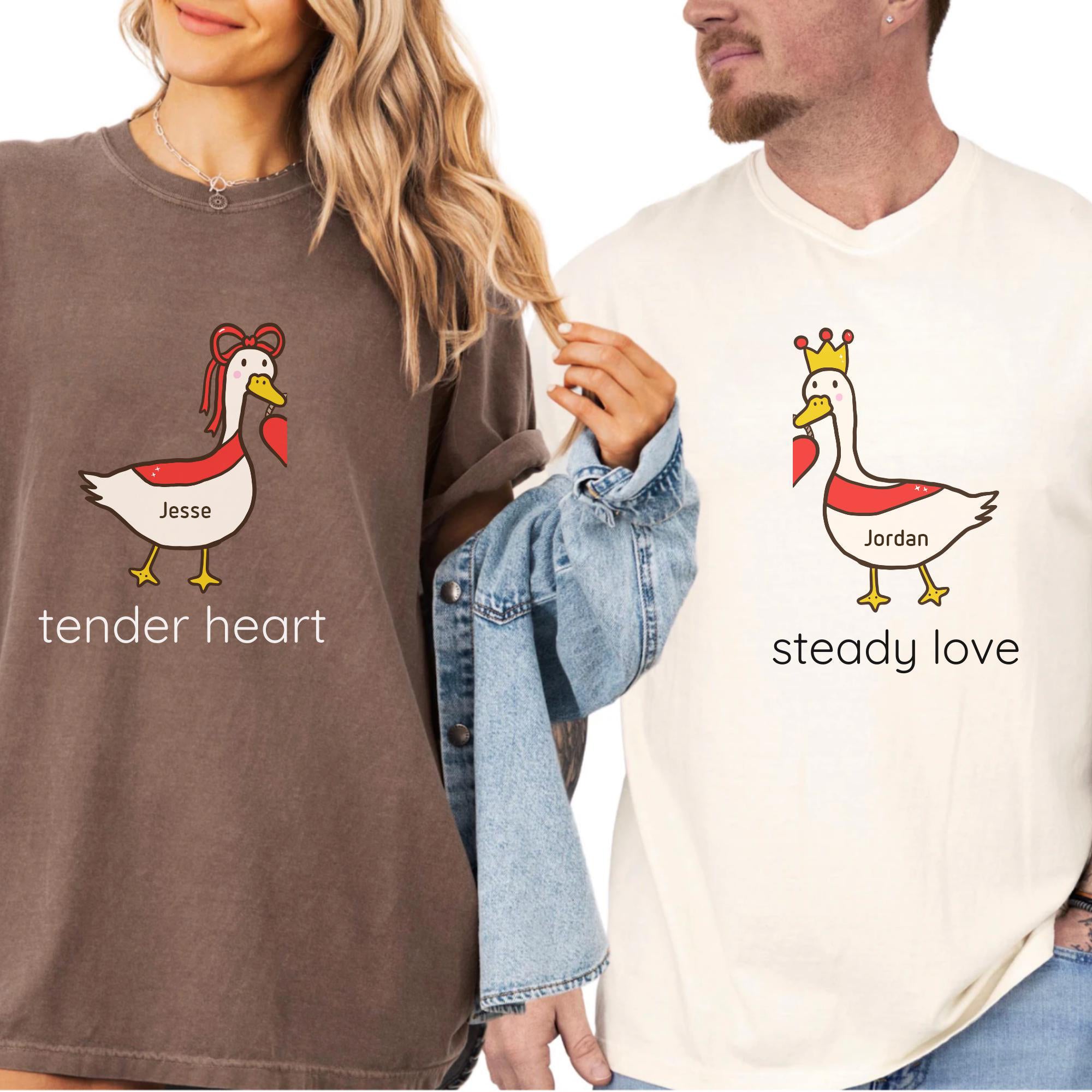 Funny Couple Shirts for Valentine’s Day Comfort Colors,Gift for Husband and Wife Girlfriend Boyfriend Mom Dad,Funny Couple Gift,Goose Shirts