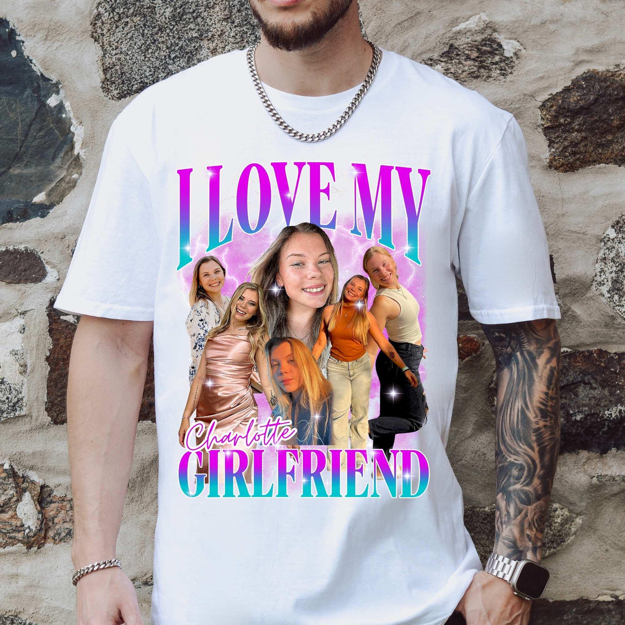 Comfort Colors Custom Girlfriend Shirt, Personalized Birthday Bootleg Shirt, Anniversary Face Shirt, Boyfriend Shirt, Bachelorette Surprise