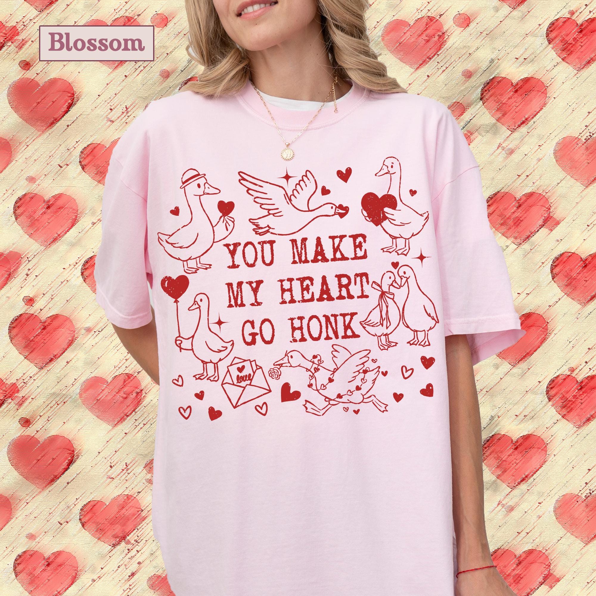 You Make My Heart Go Honk shirt, Valentine Goose T-shirt, Goose valentines Tee, Gift for Here