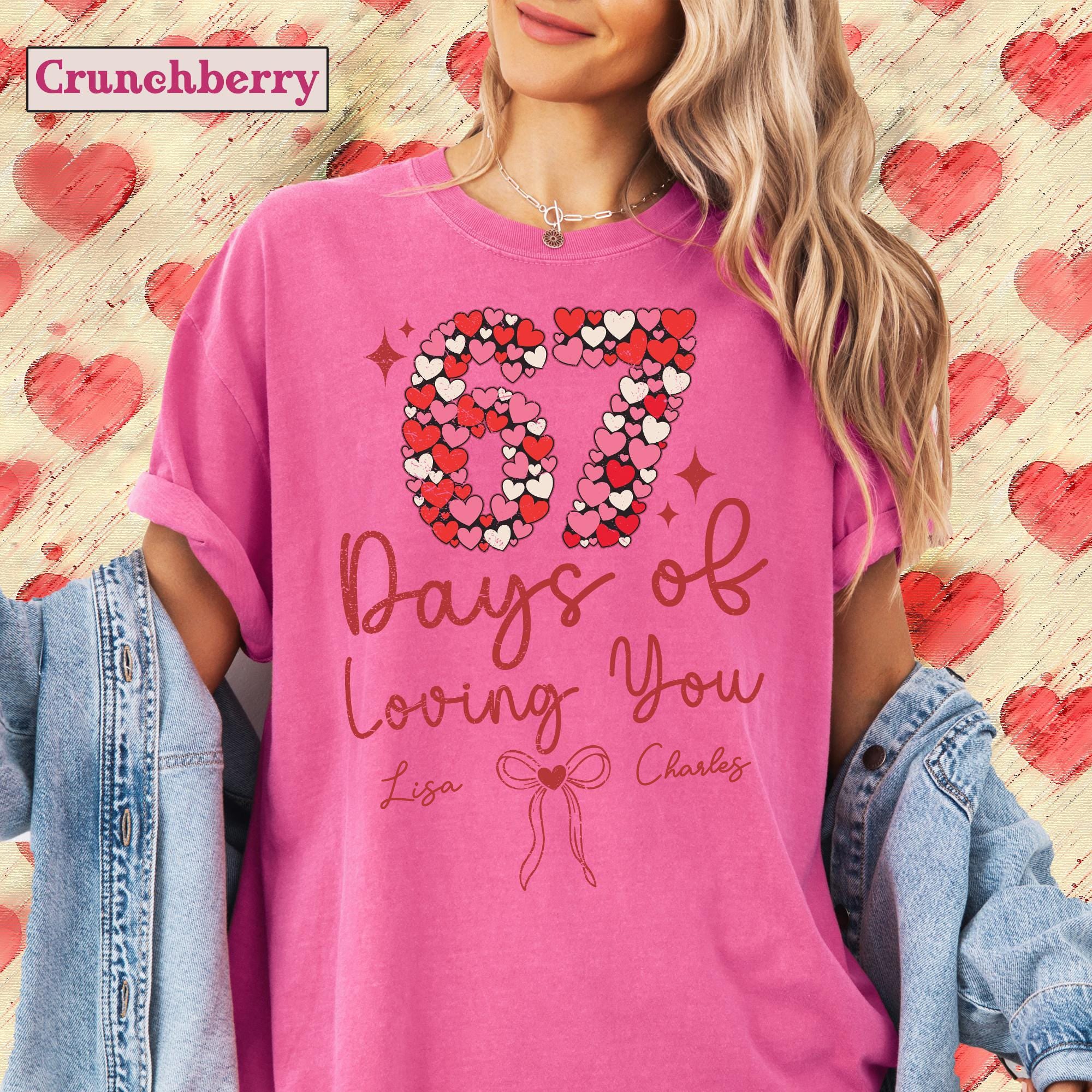 67 Valentine Meme Shirt | Six Seven Valentines Day T-shirt | 6 7 Heart Themed | Couple Tee