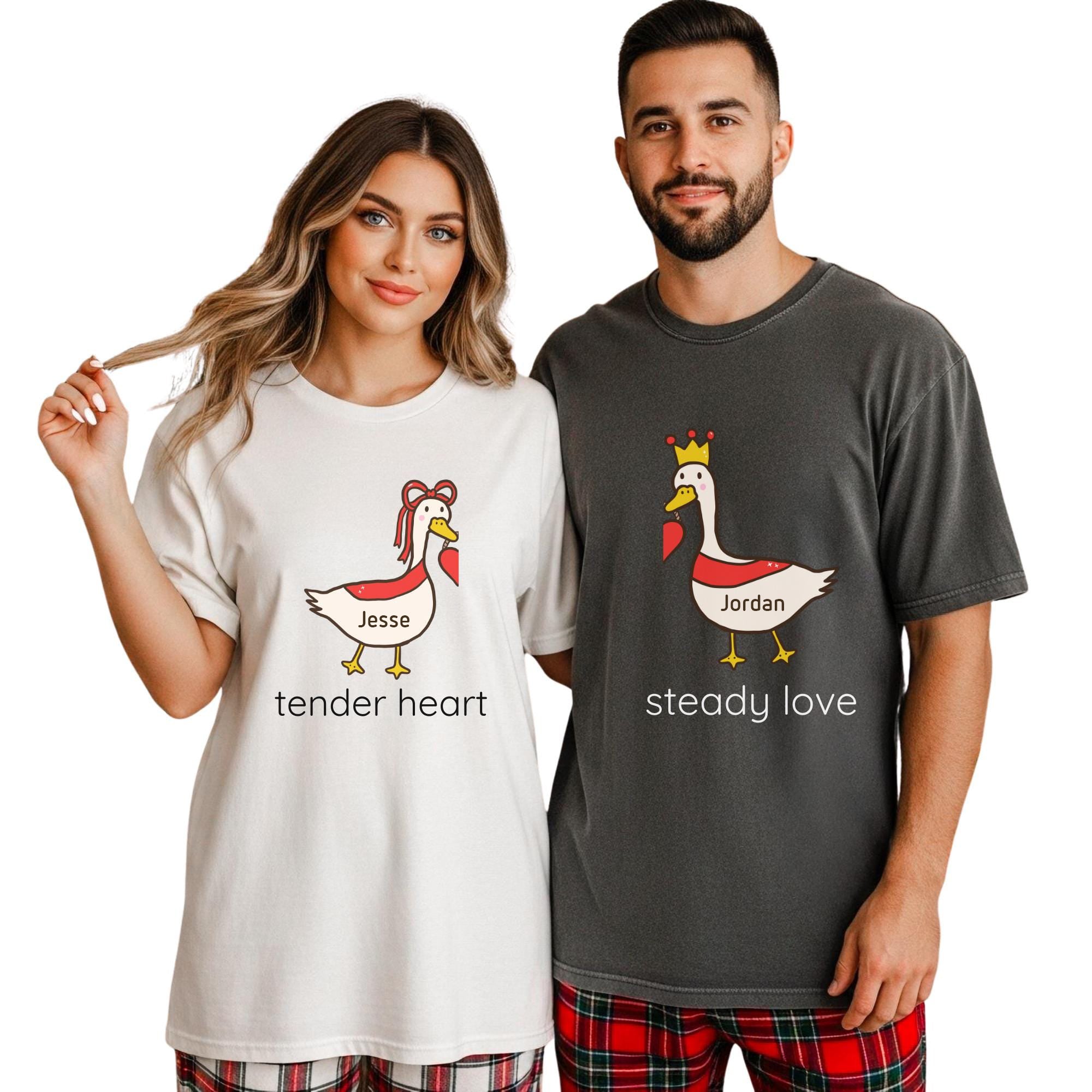 Funny Couple Shirts for Valentine’s Day Comfort Colors,Gift for Husband and Wife Girlfriend Boyfriend Mom Dad,Funny Couple Gift,Goose Shirts
