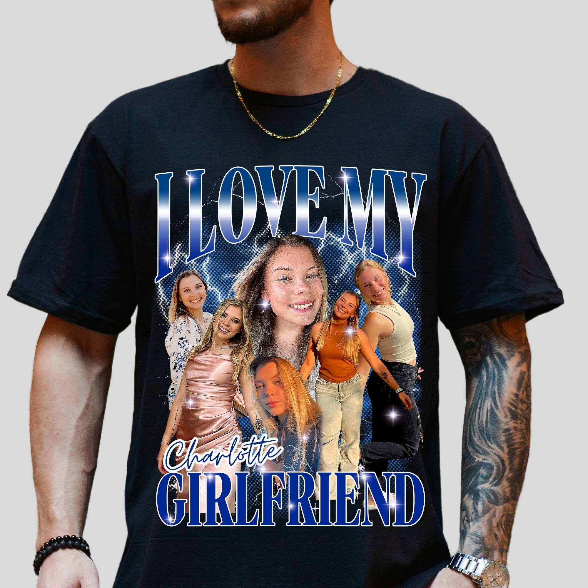 Comfort Colors Custom Girlfriend Shirt, Personalized Birthday Bootleg Shirt, Anniversary Face Shirt, Boyfriend Shirt, Bachelorette Surprise