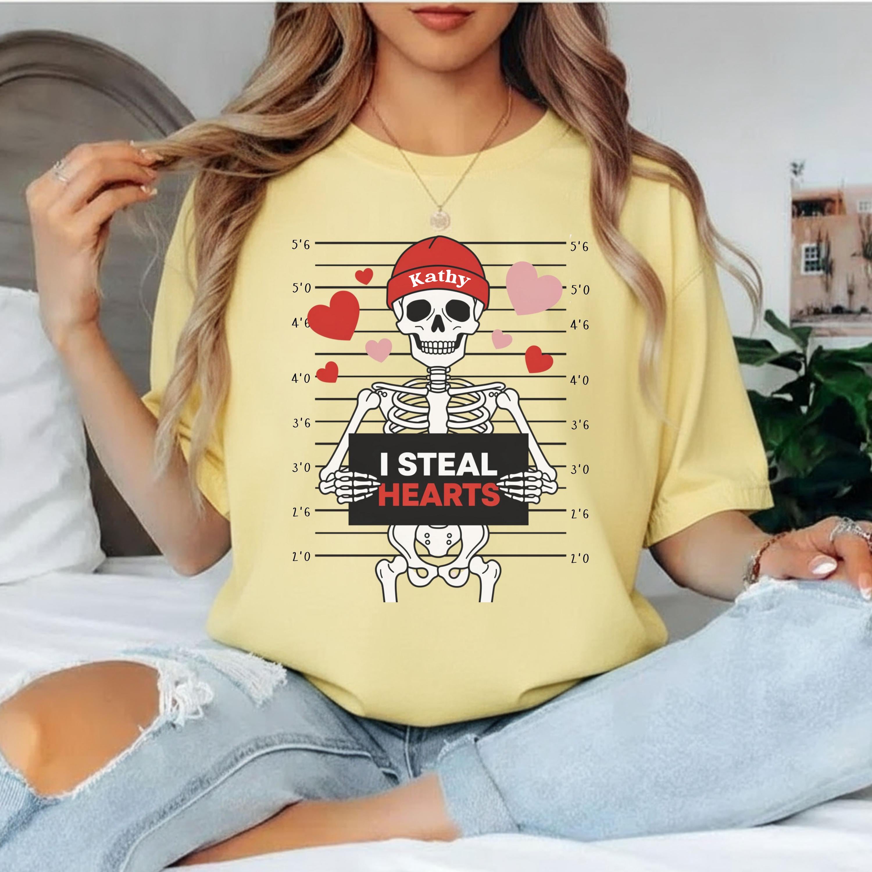 I Steal Hearts Valentines Shirt, Skeleton Valentines Day Tee,Funny Skeleton Tshirt,Funny Valentines Day Shirt, Valentines Gift
