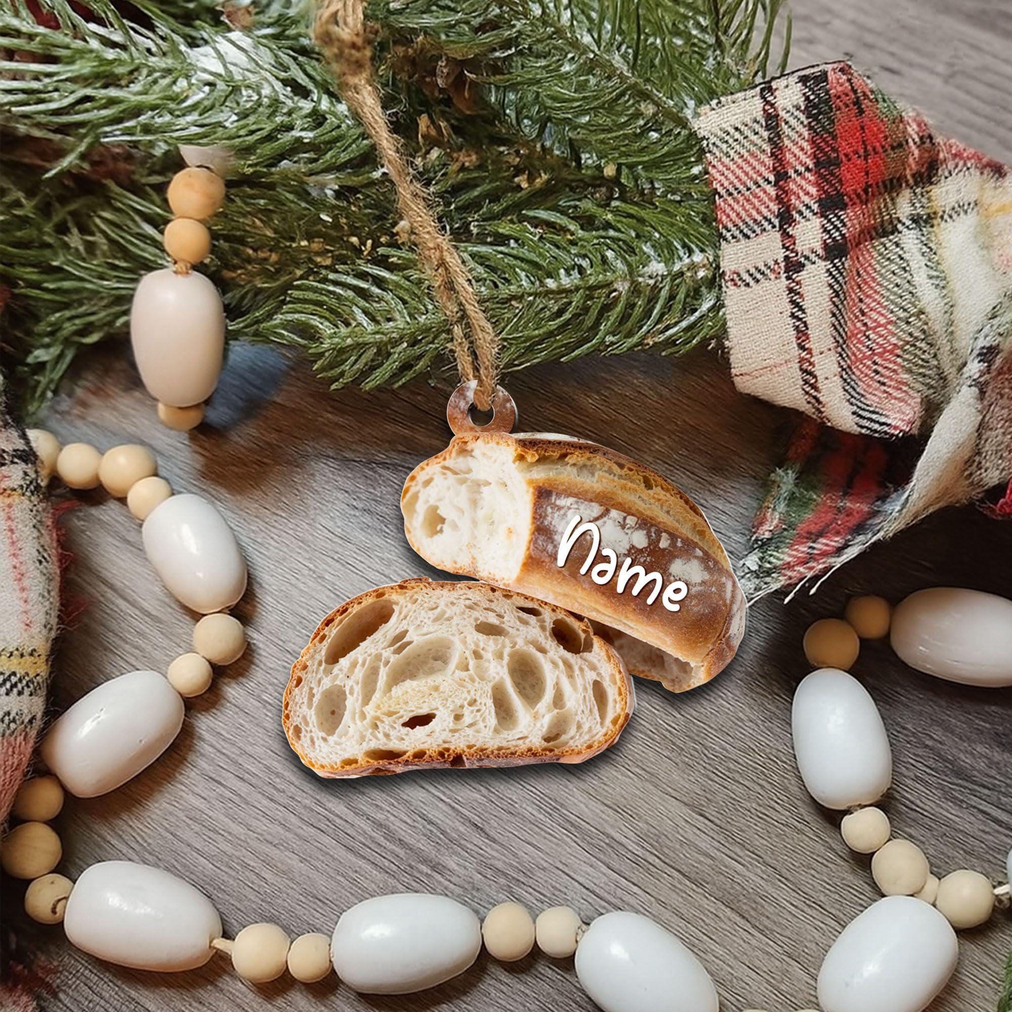 Personalized Sourdough Starter Jar Christmas Ornament, Sourdough Bread Ornament, Sourdough Ornament Gift, Baking Lovers Gift,Sourdough Lover