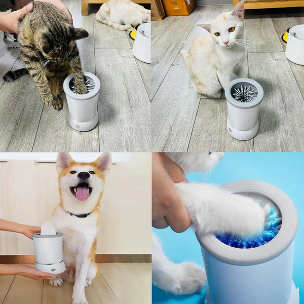 Portable Dog Paw Washer Automatic Pet Paw Cleaner Electric Paw Massager USB Rechargeable Designed for Small to Medium Dogs Cats