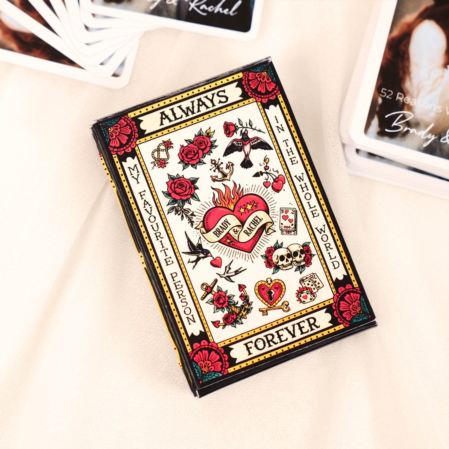 Custom 52 Reasons Why I Love You Playing Cards