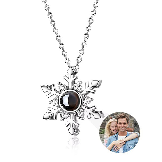 Custom Photo Necklace Projection Necklace with Picture I Love You 100 Languages Personalized Necklace Jewelry Gifts for Women