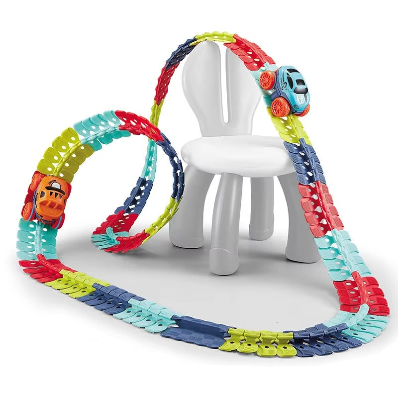 Kid Changeable Track with LED Magic Race Car Racing Track Set Flexible Railway Assembled Roller Gift for Boy Toy 3-14 Years Old