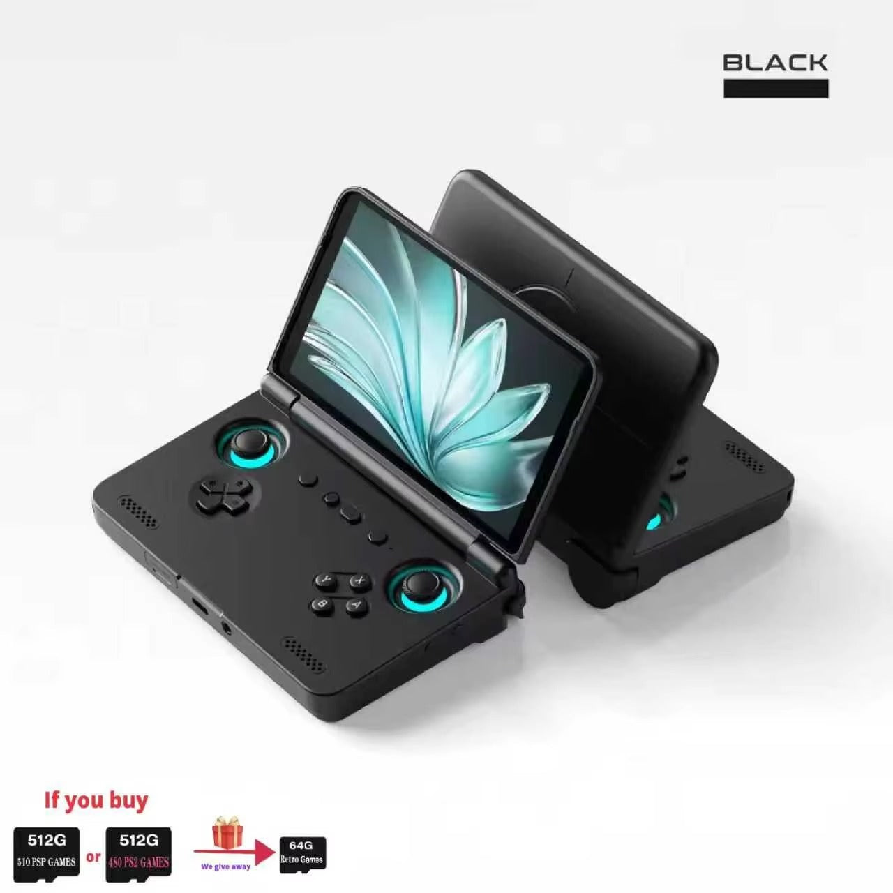 Retroid Pocket Flip 2 Retro Video Game Console Retro Handheld Game Console 5.5Inch AMOLED Screen PSP PS2 Android13 RPFlip2 Gift
