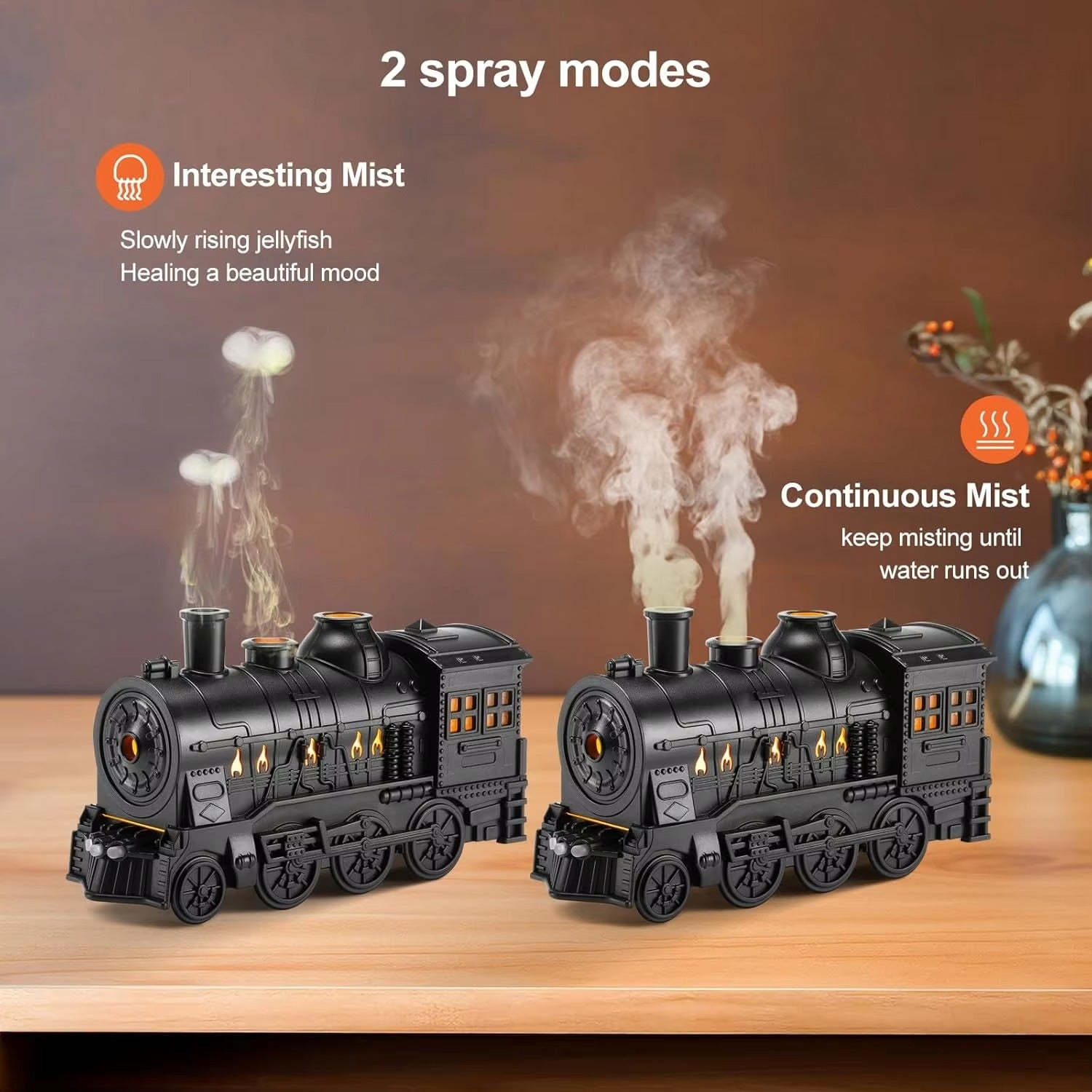 Train Air Humidifier Ultrasonic Aromatherapy Diffusers Mist Maker Fragrance Essential Oil Aroma Difusor Remote control 300ml