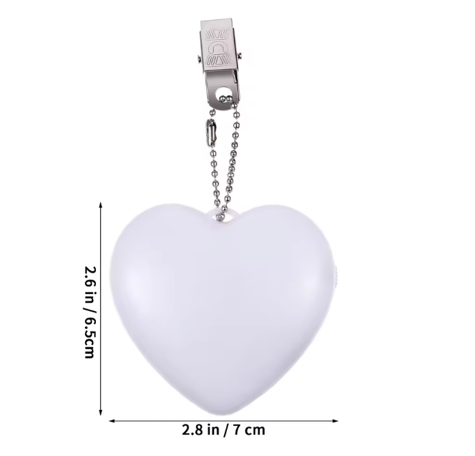 Purse Lamp: Heart-Shaped Handbag Light - White Sensor Activated Automatic Illumination Hanging Bag Light