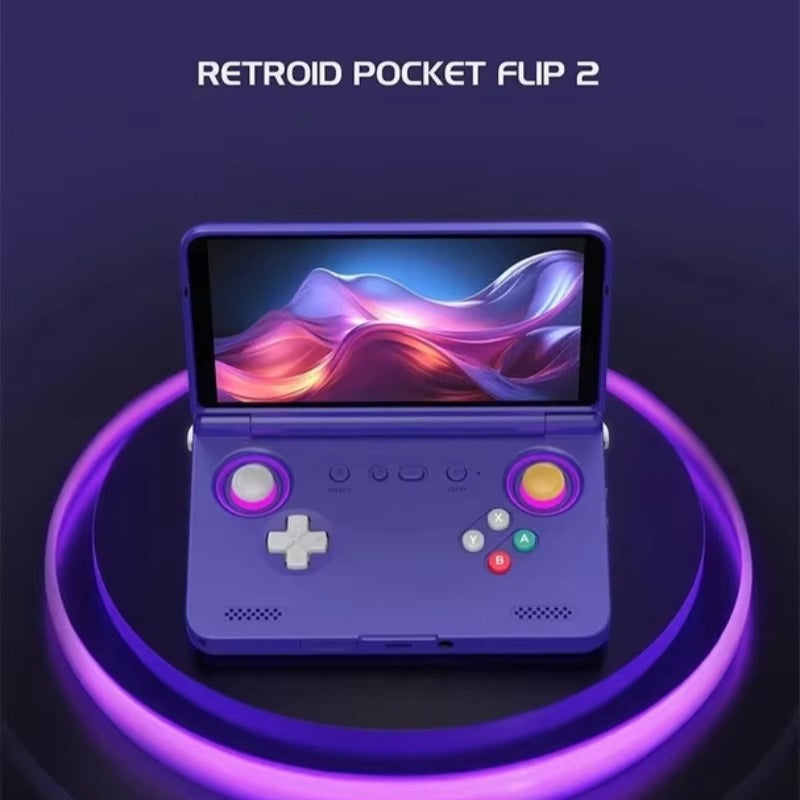 Retroid Pocket Flip 2 Retro Video Game Console Retro Handheld Game Console 5.5Inch AMOLED Screen PSP PS2 Android13 RPFlip2 Gift