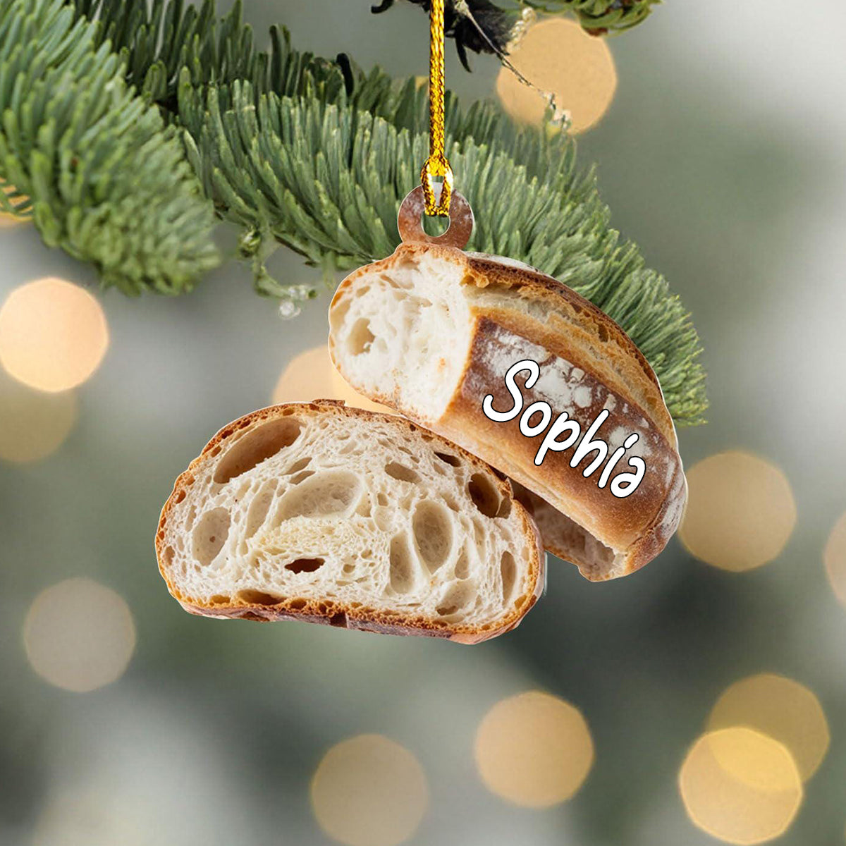 Personalized Sourdough Starter Jar Christmas Ornament, Sourdough Bread Ornament, Sourdough Ornament Gift, Baking Lovers Gift,Sourdough Lover