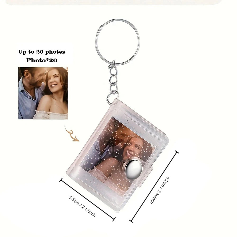 Mini Photo Album Keychain, Personalized Mini Photo Album, Anniversary Gift, Best friend album, Commemorative gifts
