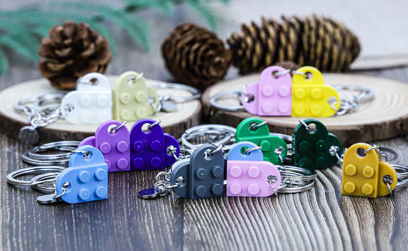 Heart Keychain Lego Set