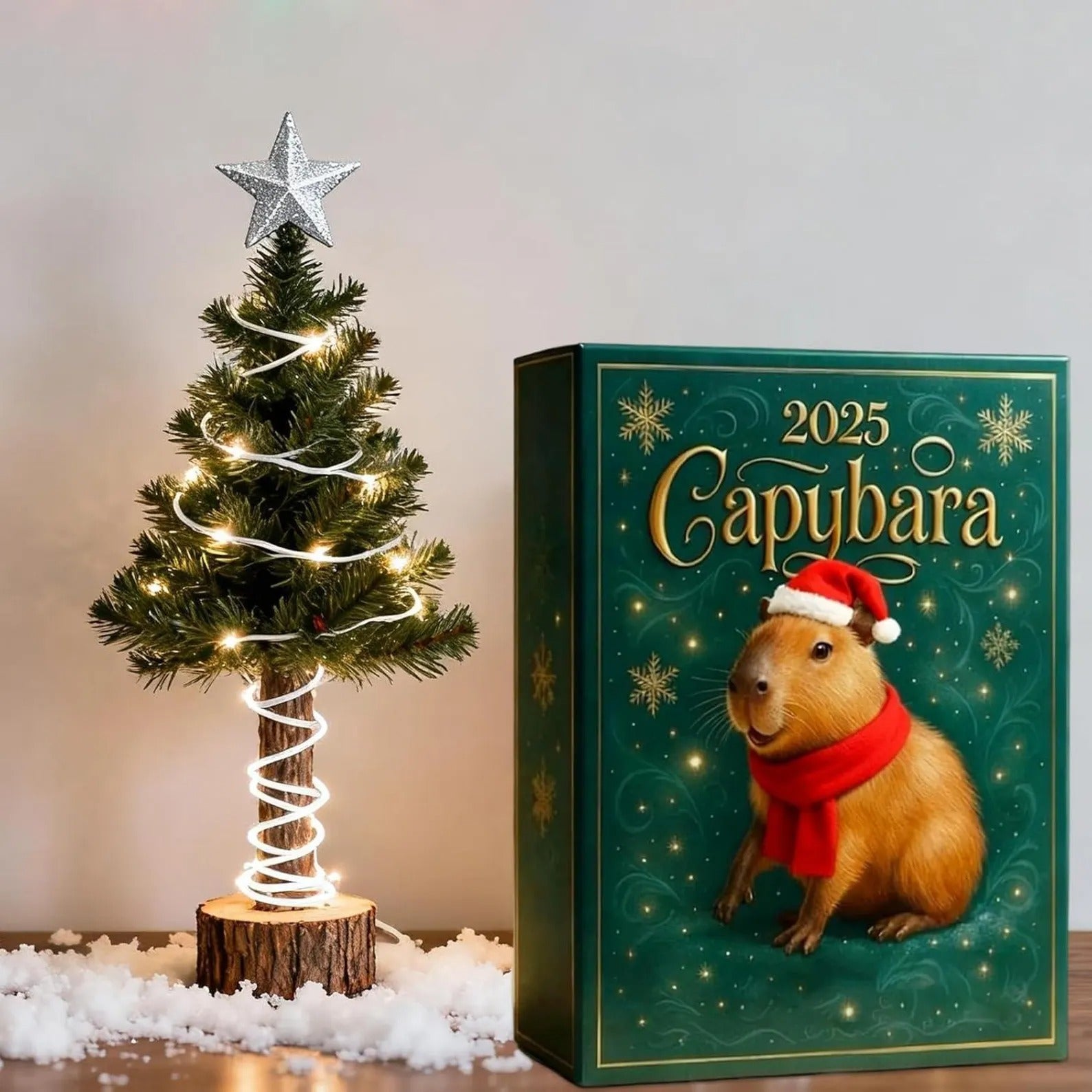 Capybara Advent Calendar 2025: 24 2d Acrylic Christmas Ornaments | Animal Advent Set, Capybara Gift, Xmas Countdown Decor, Tree Hanging