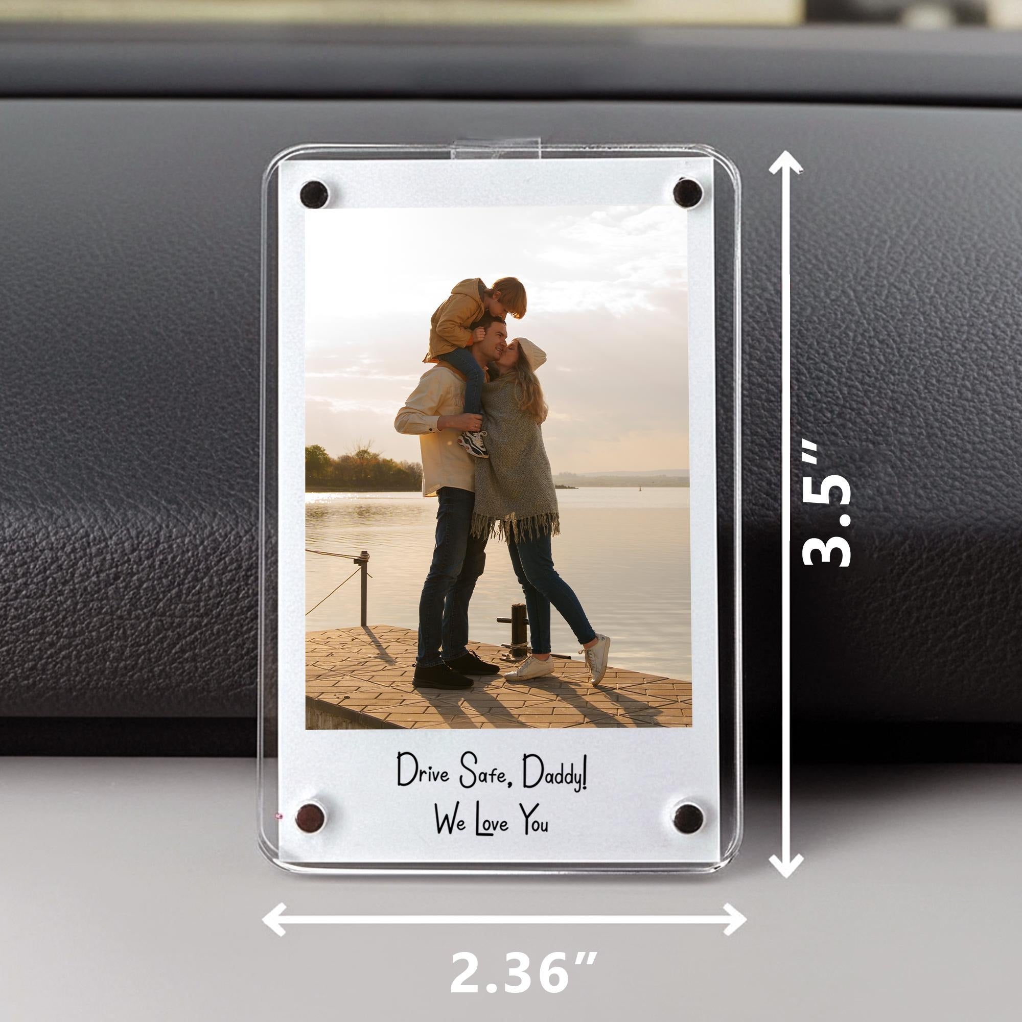 Custom Photo Car Visor Clip: Personalized Gift For Him Anniversary, Romantic Drive Safe Gift, Family Anniversary Keepsake