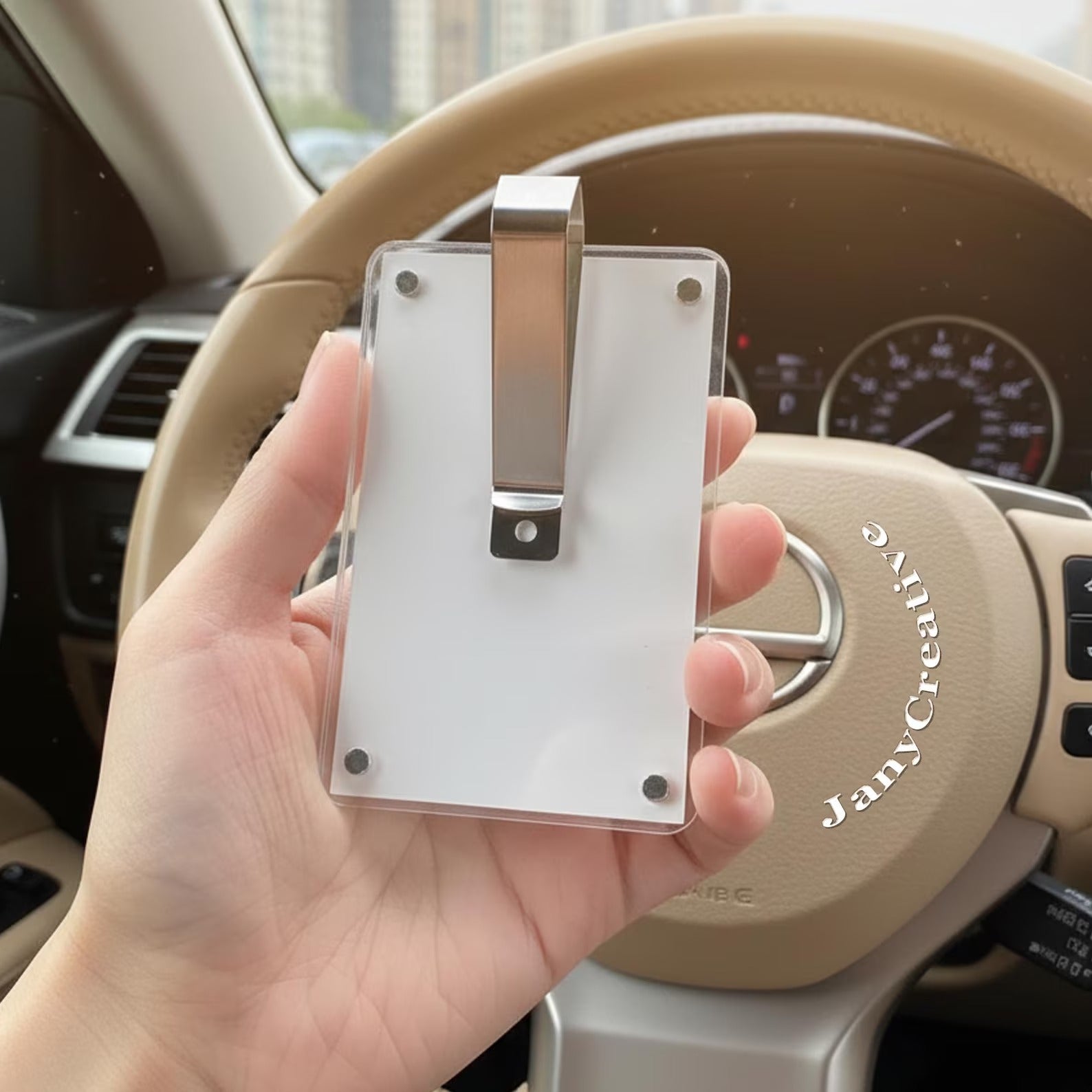 Custom Photo Car Visor Clip: Personalized Gift For Him Anniversary, Romantic Drive Safe Gift, Family Anniversary Keepsake