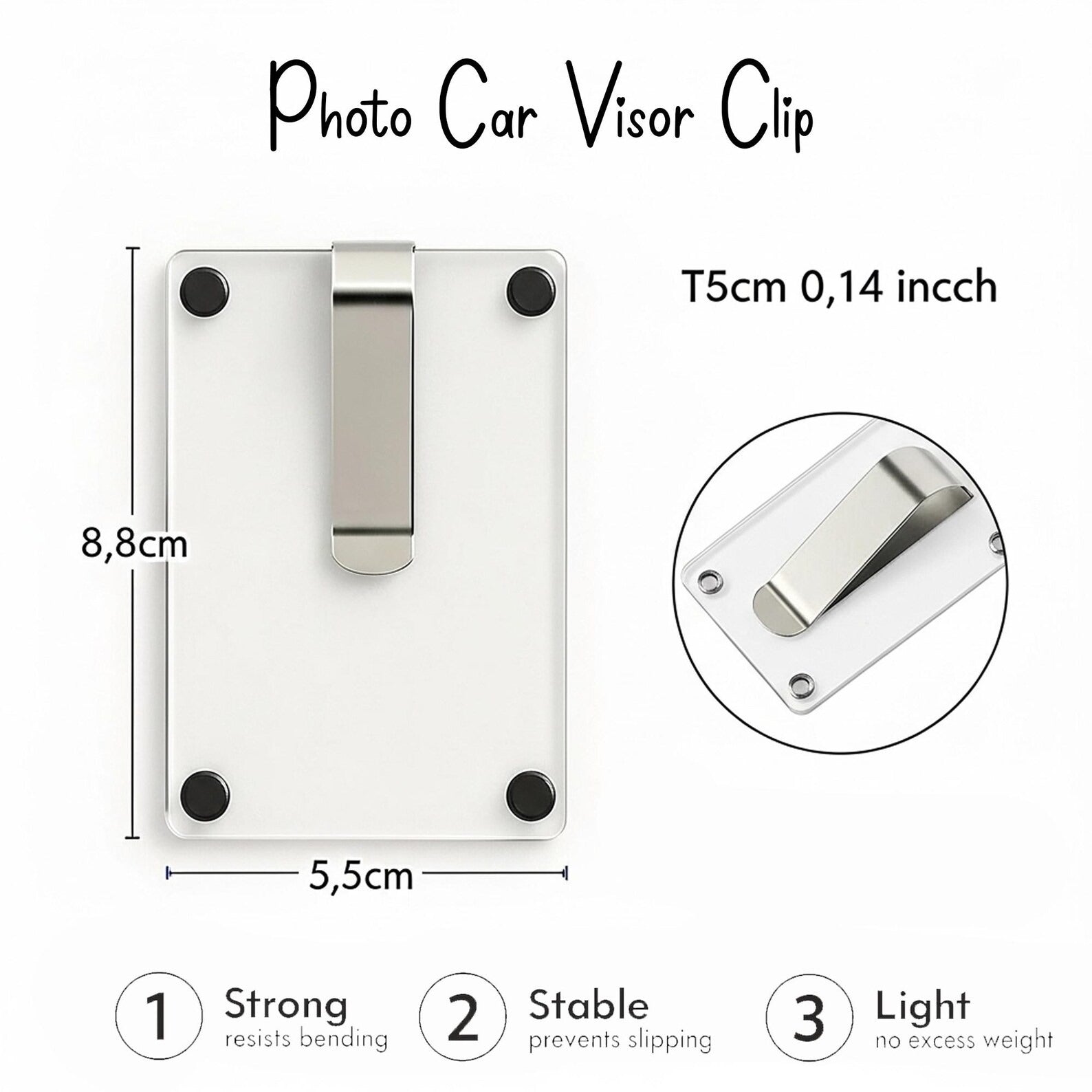 Custom Photo Car Visor Clip: Personalized Gift For Him Anniversary, Romantic Drive Safe Gift, Family Anniversary Keepsake