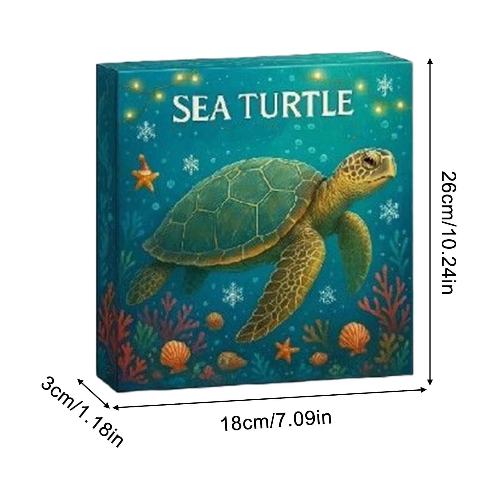 Christmas Sea Box Sea Turtle Advent Calendar 24 Days Of Ocean Themed Life Ornaments Lovers Countdown 2D Ornaments Gift
