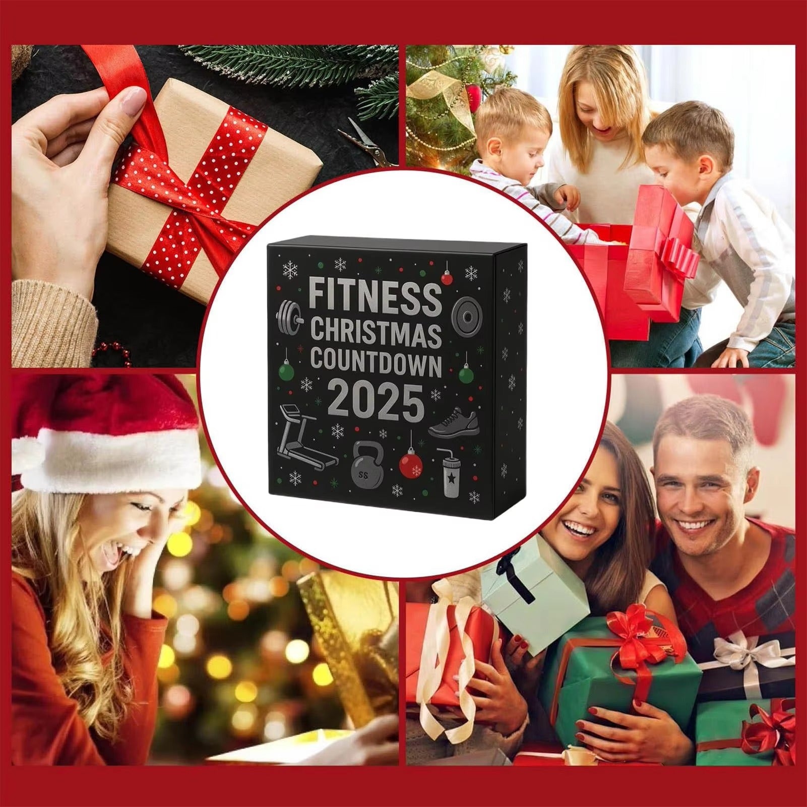 Acrylic Gym Themed Advent Calendar Modern Christmas Decoration For Home Office 87HA