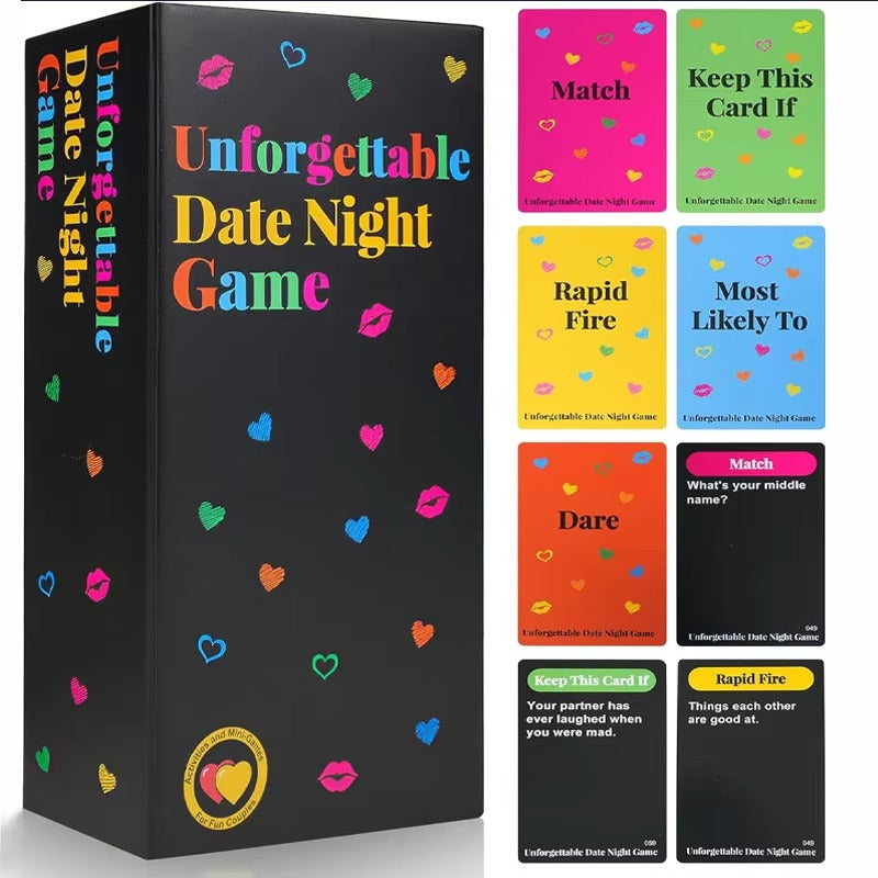 The Ultimate Date Night Card Game Great for Couples Games and Stay at Home Date Night Ideas Includes 300 Cards and Spinner