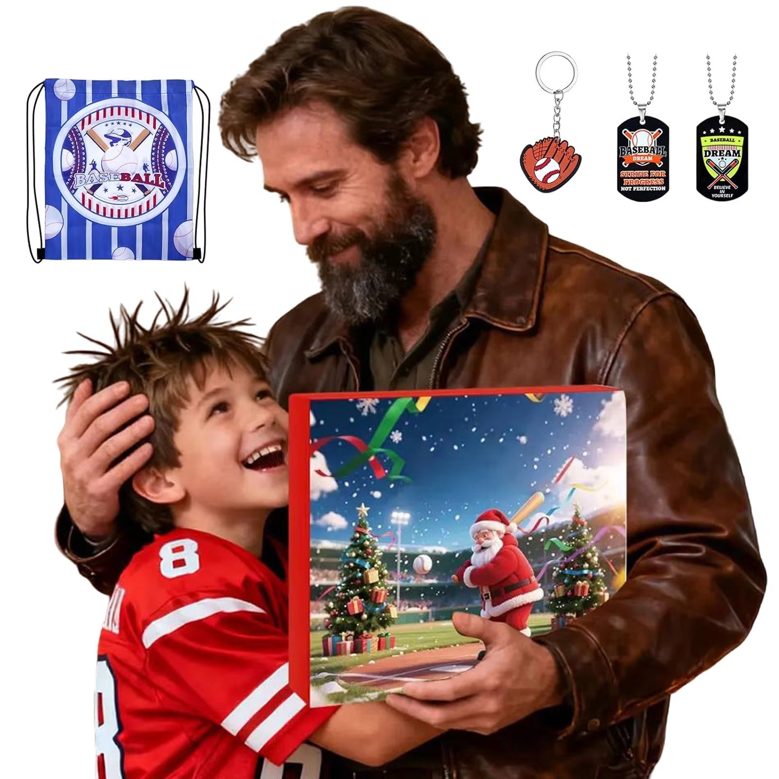 Baseball Advent Calendar 2025 Sports Xmas Countdown Calendar Holiday Countdown Calendar Gift for Boys Teenagers Xmas Gift Set
