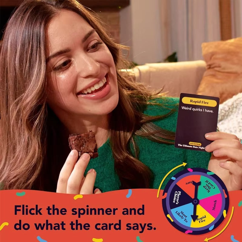 The Ultimate Date Night Card Game Great for Couples Games and Stay at Home Date Night Ideas Includes 300 Cards and Spinner
